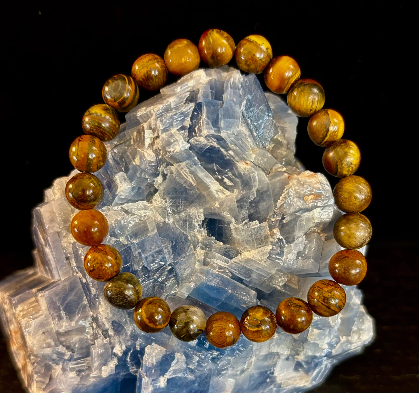 Pulsera de Hierro Tigre – Fuerza, Enfoque y Poder Arraigado (Muñecas Medianas a Grandes)