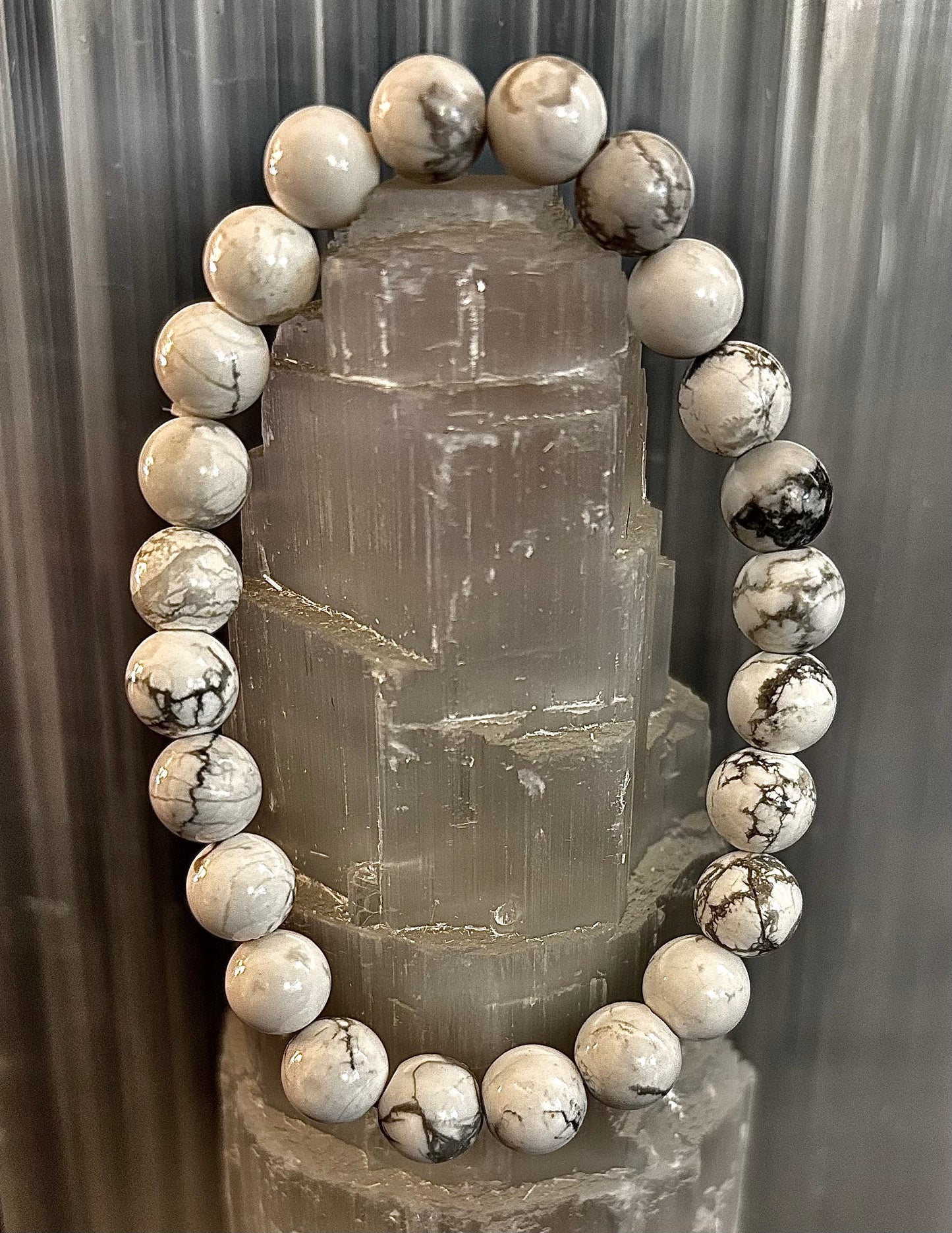 Pulsera de howlita blanca – Calma, claridad y paz interior