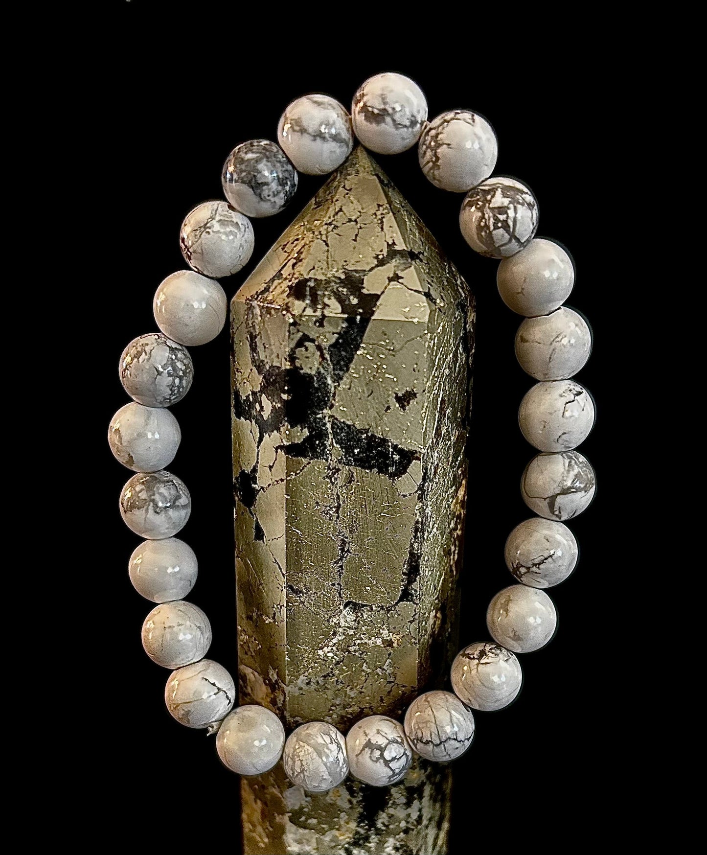 Pulsera de howlita blanca – Calma, claridad y paz interior