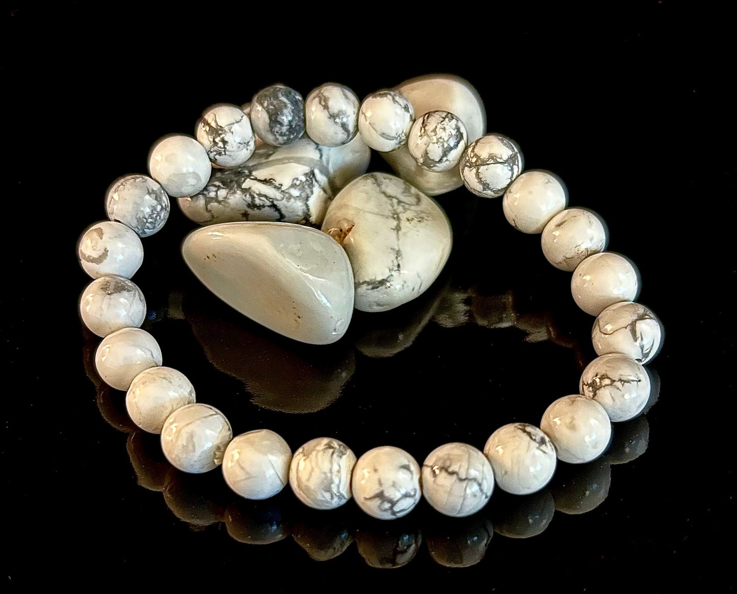 Pulsera de howlita blanca – Calma, claridad y paz interior