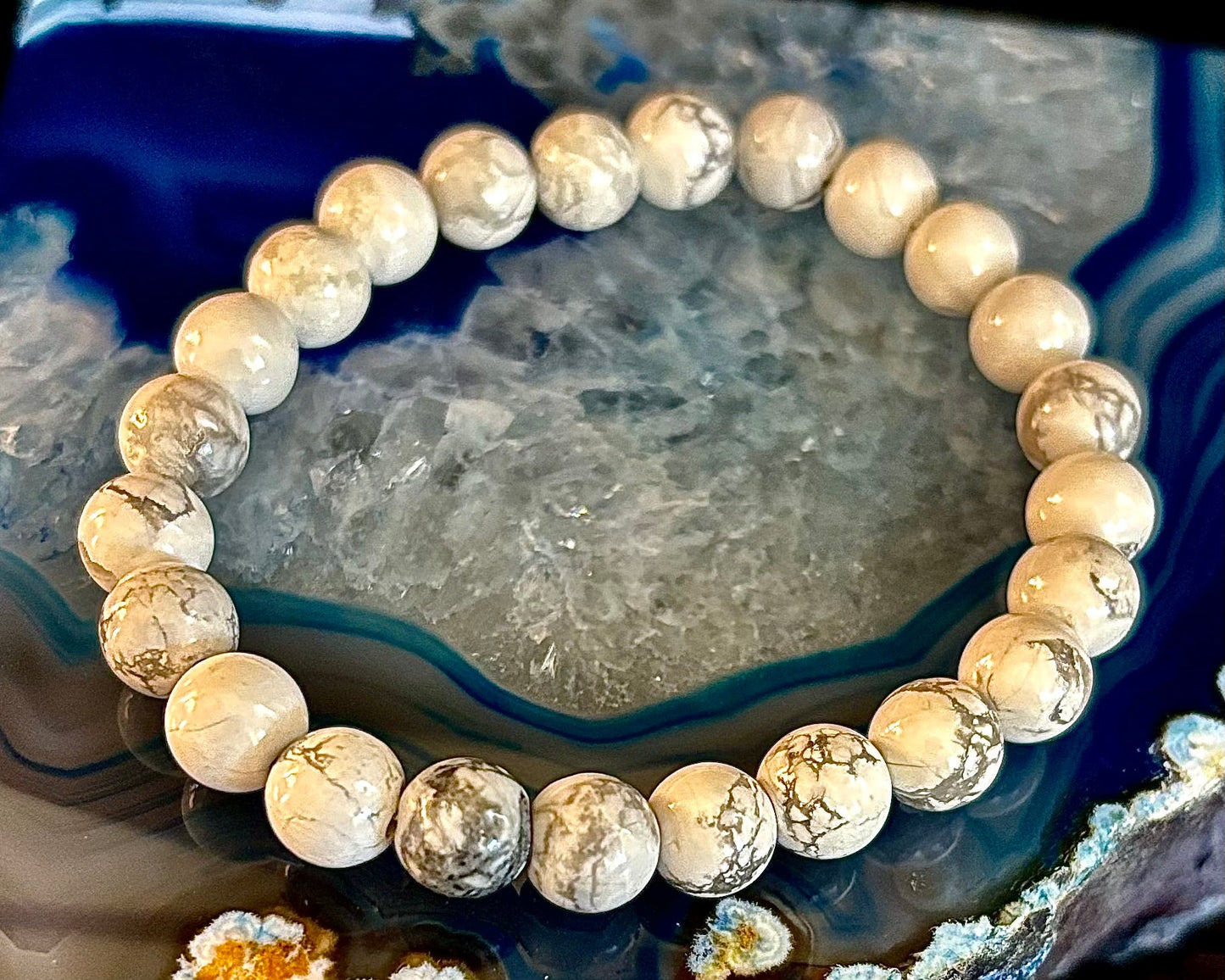 Pulsera de howlita blanca – Calma, claridad y paz interior