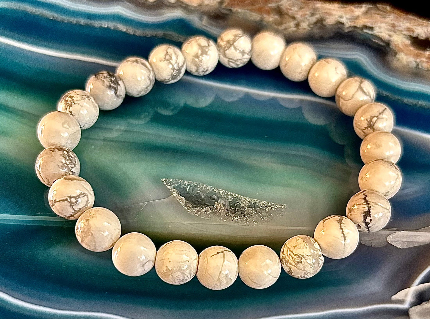 Pulsera de howlita blanca – Calma, claridad y paz interior