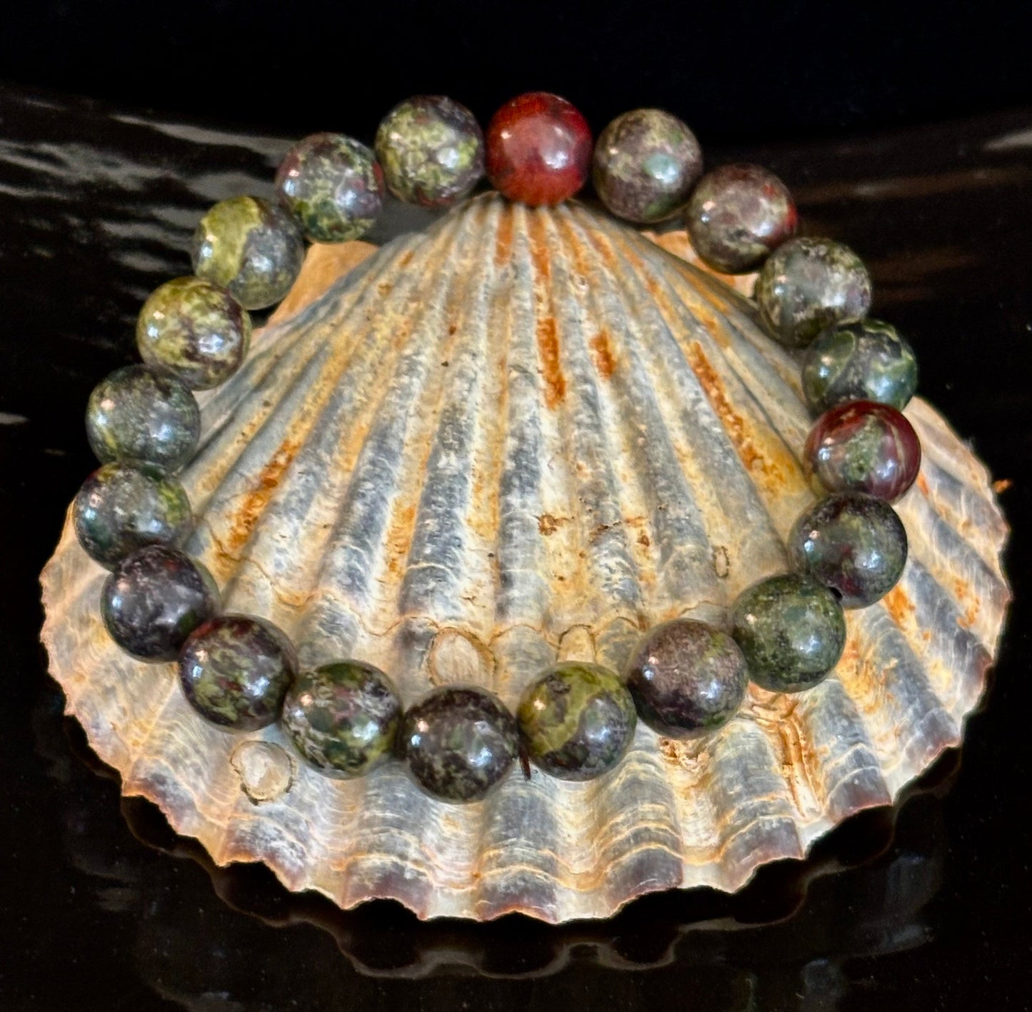 Pulsera de Heliotropo – Coraje, Vitalidad y Protección Fortalecida (Muñecas Medianas y Grandes)