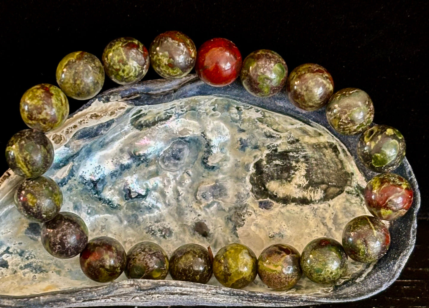 Pulsera de Heliotropo – Coraje, Vitalidad y Protección Fortalecida (Muñecas Medianas y Grandes)