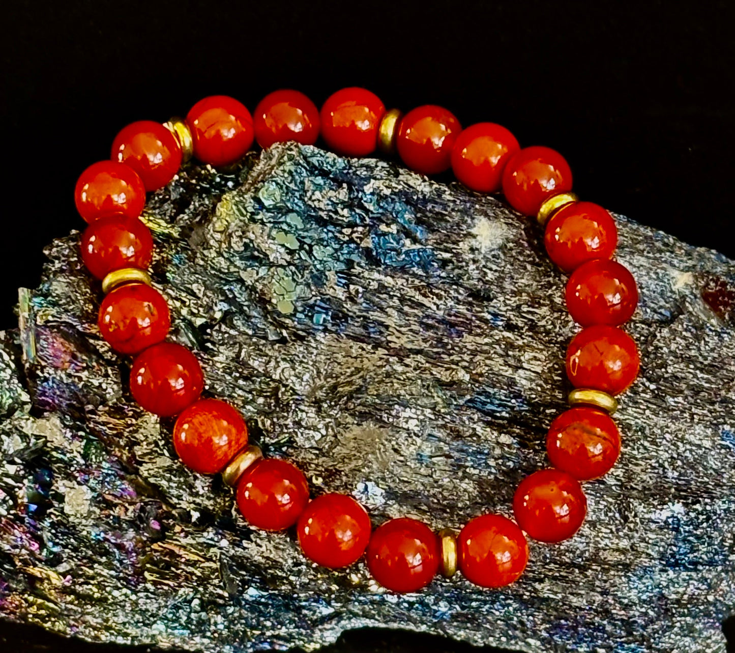 Pulsera de Empoderamiento de Cornalina y Jaspe Rojo – Confianza en Uno Mismo y Éxito