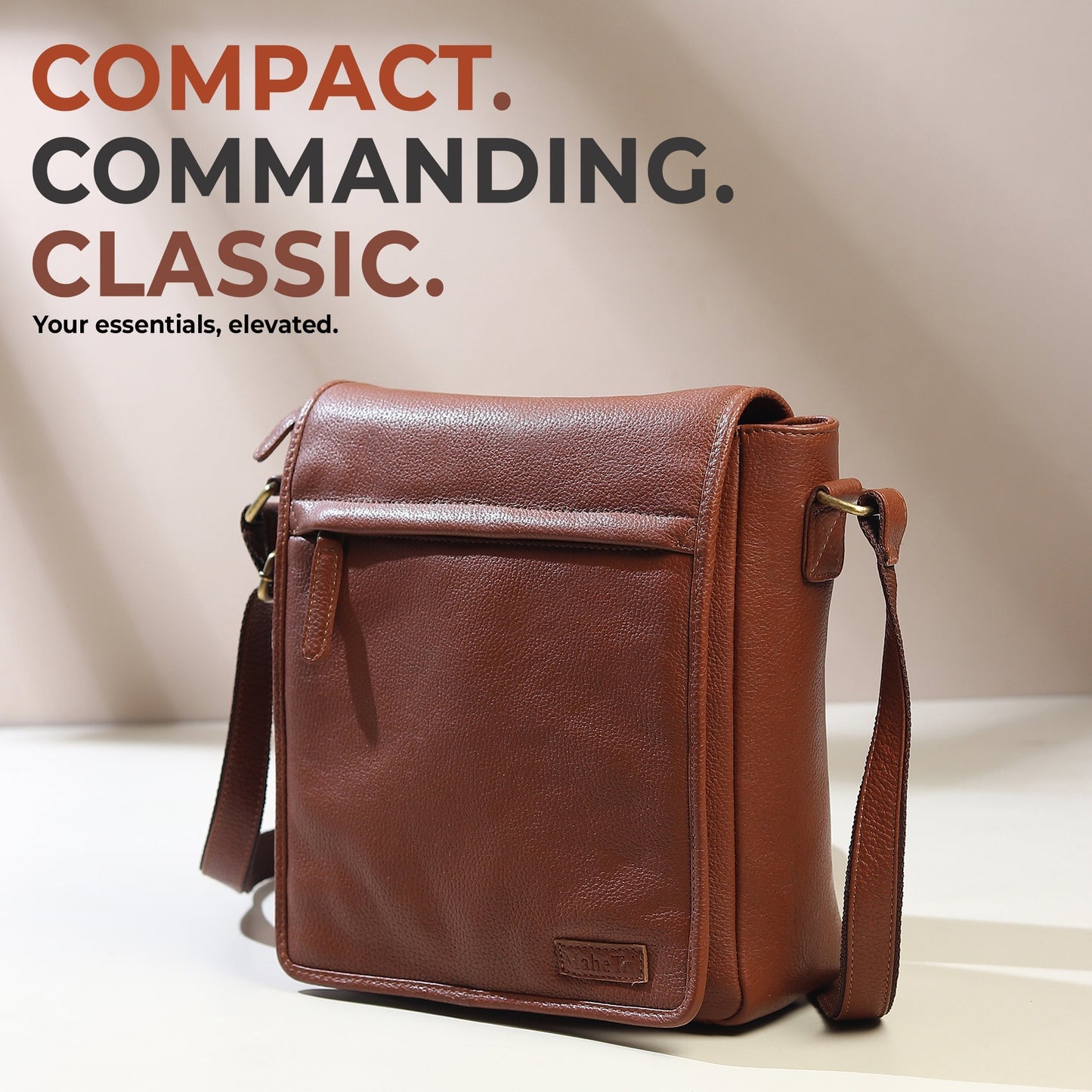 Leather Crossbody Bag for Travel Work