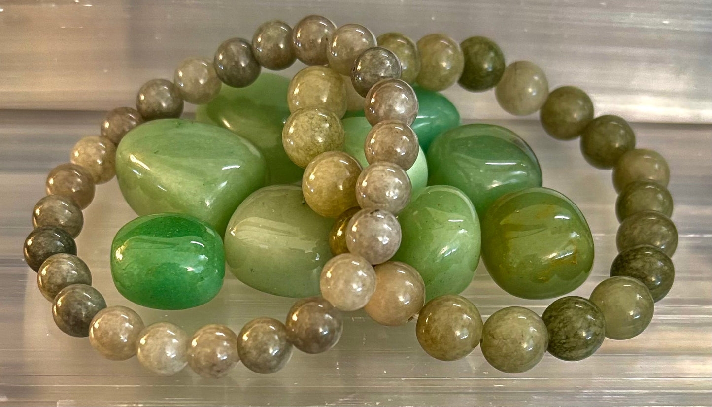 Pulsera de Jade para la Abundancia y Prosperidad – Cuentas de 8mm o 10mm (Muñecas Medianas a Grandes)