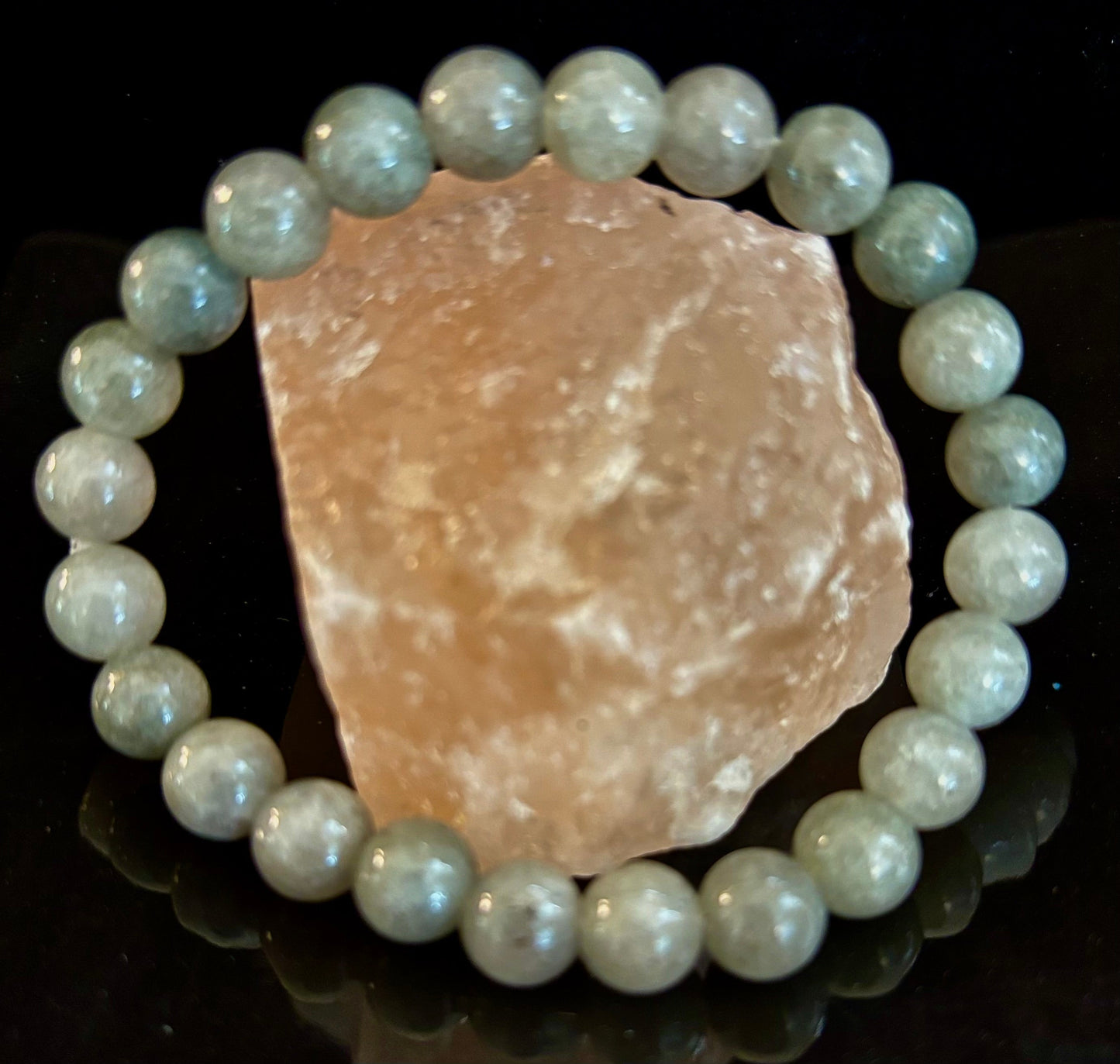 Pulsera de Jade para la Abundancia y Prosperidad – Cuentas de 8mm o 10mm (Muñecas Medianas a Grandes)