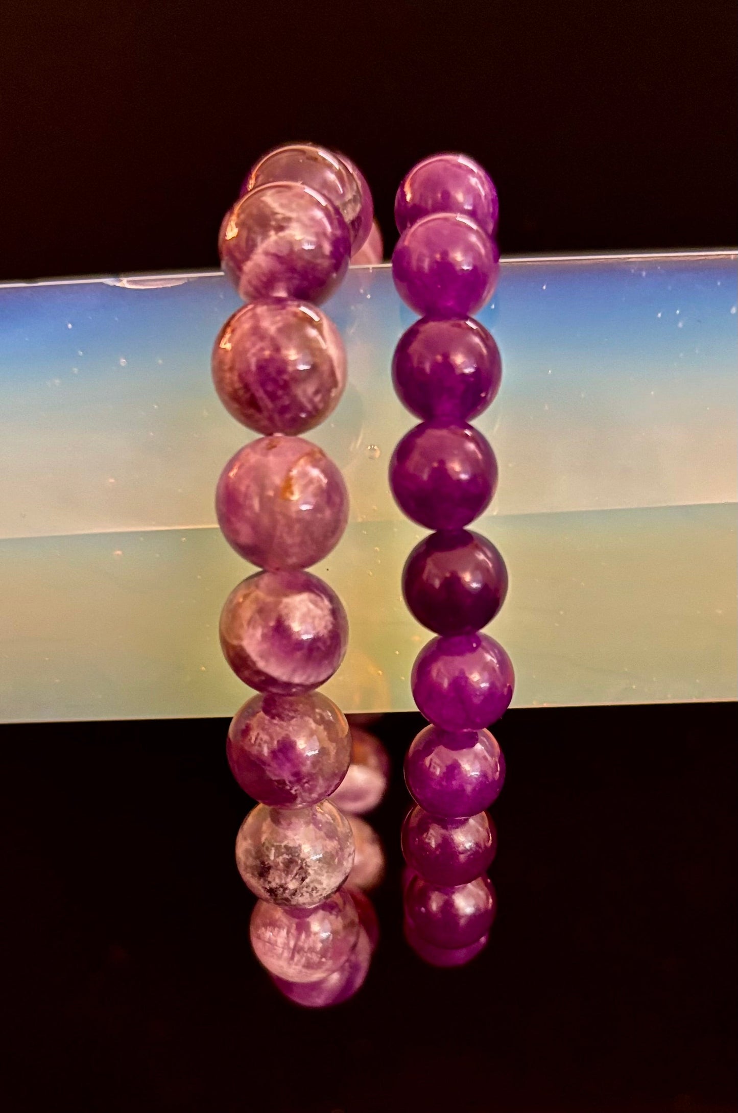 Pulsera Curativa de Amatista Natural – Cuentas de 8mm, 10mm o 12mm
