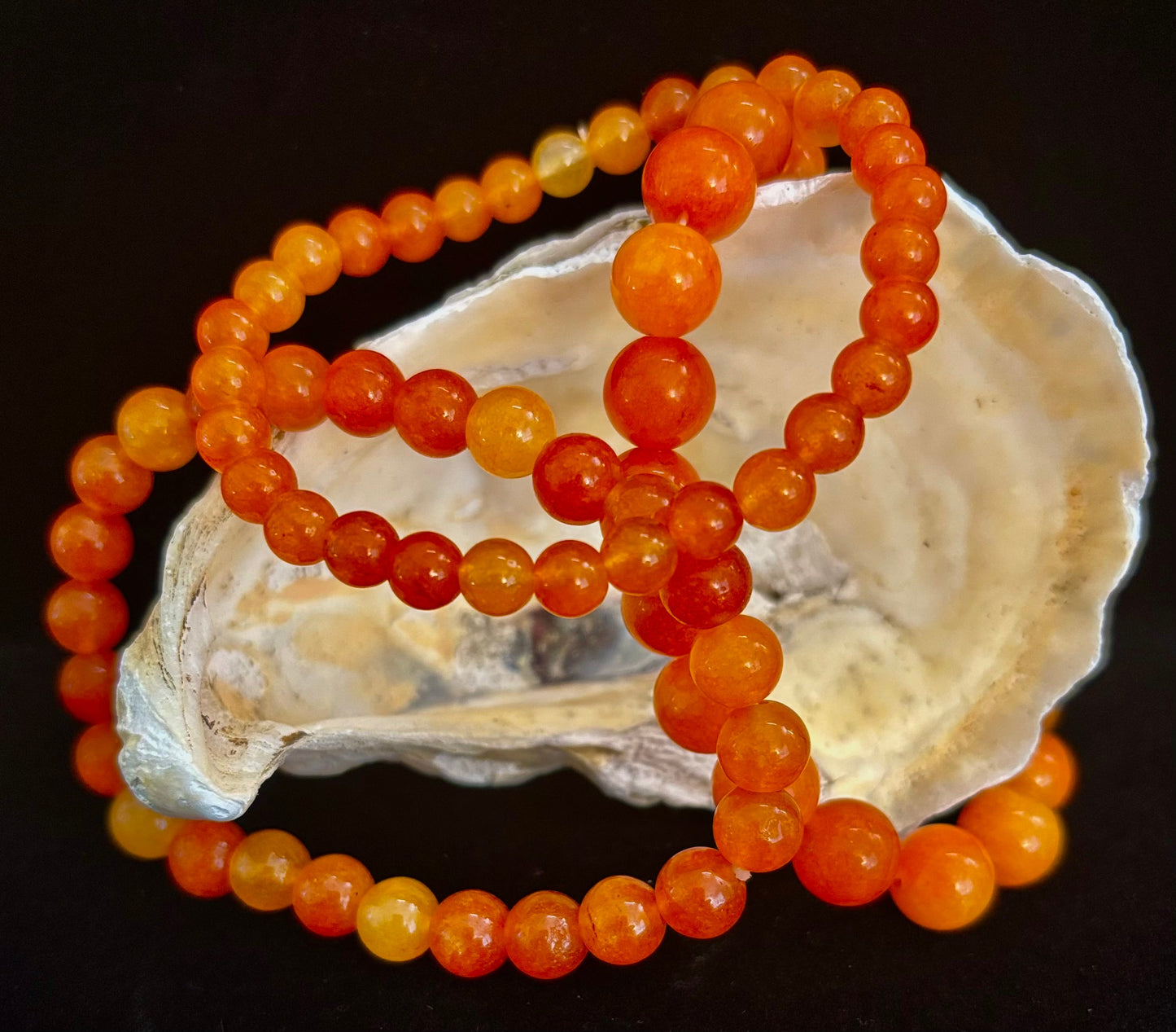 Pulsera de cristal de piedra solar naranja – Alegría, confianza y curación del chakra solar