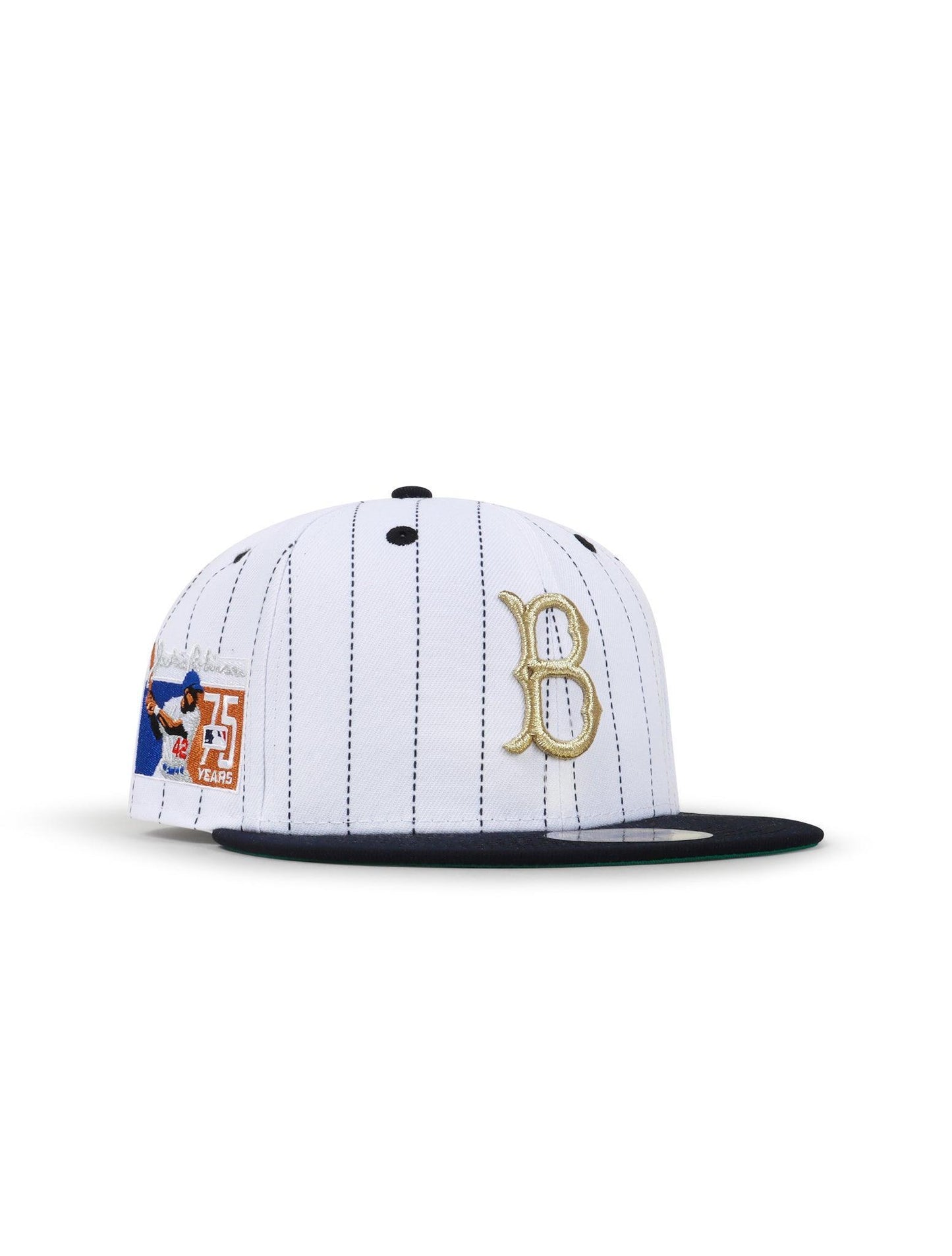 Gorra New Era 5950 Brooklyn Dodgers Jackie Robinson - Blanco Rayas