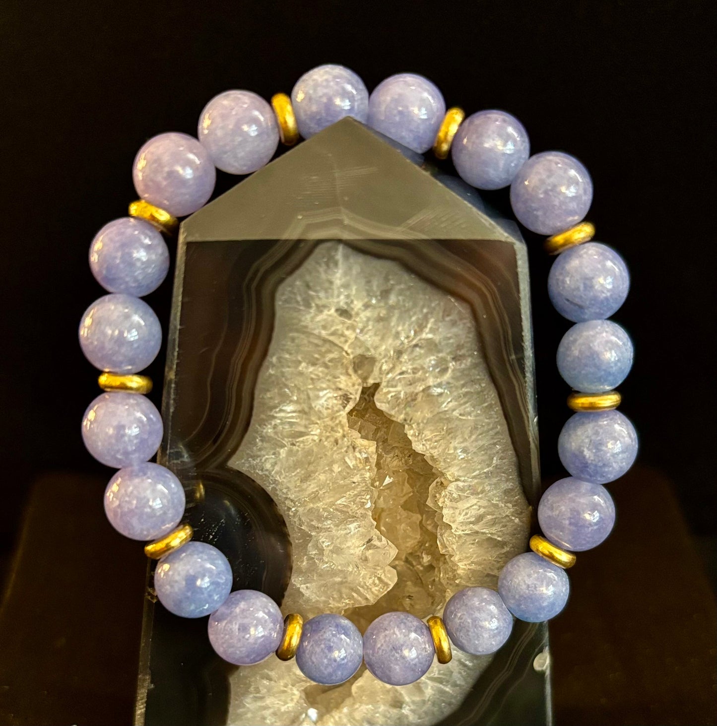 Pulsera Curativa de Cristal Angelita – Serenidad • Reiki • Paz Interior 🪽💫