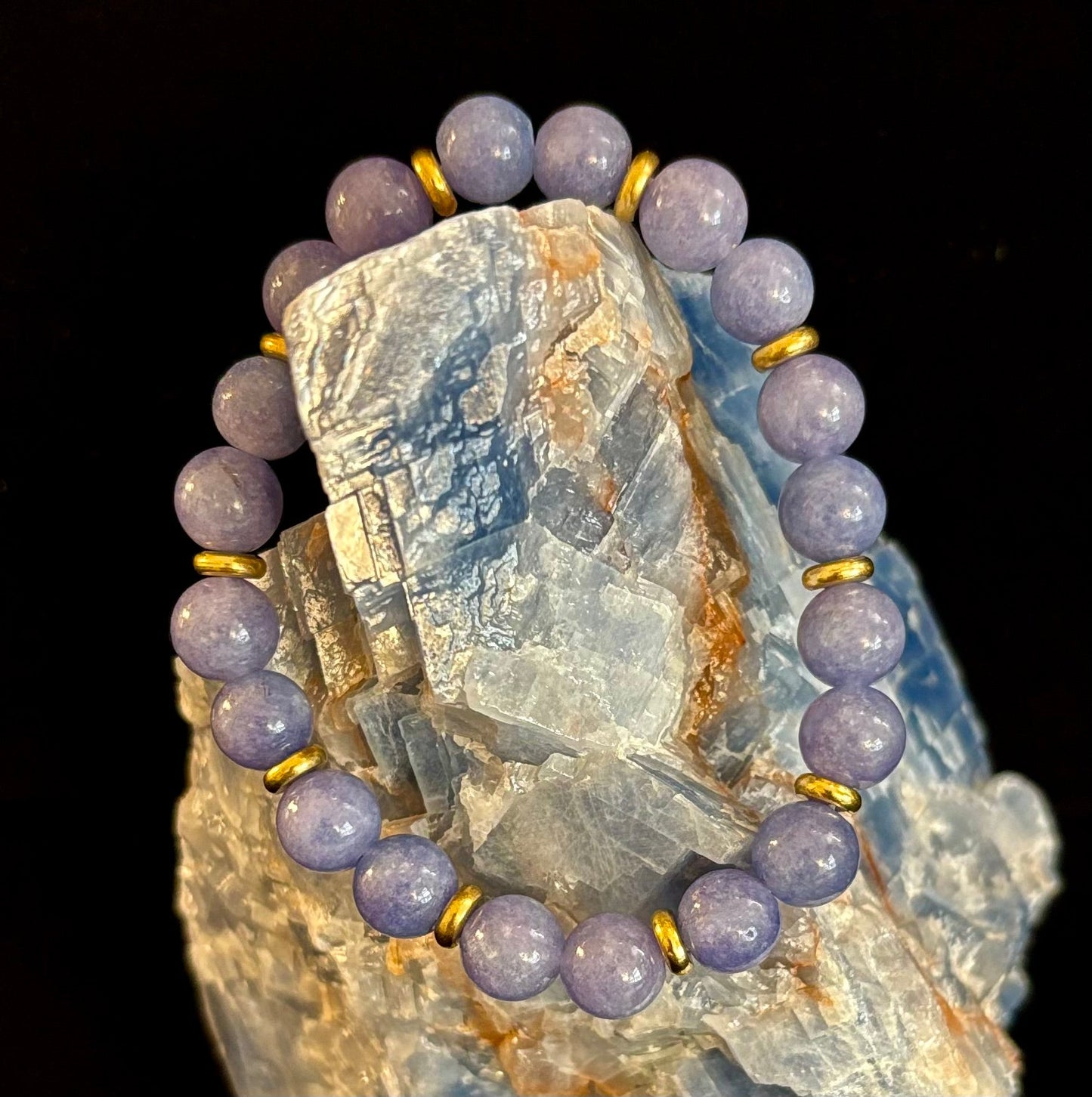 Pulsera Curativa de Cristal Angelita – Serenidad • Reiki • Paz Interior 🪽💫