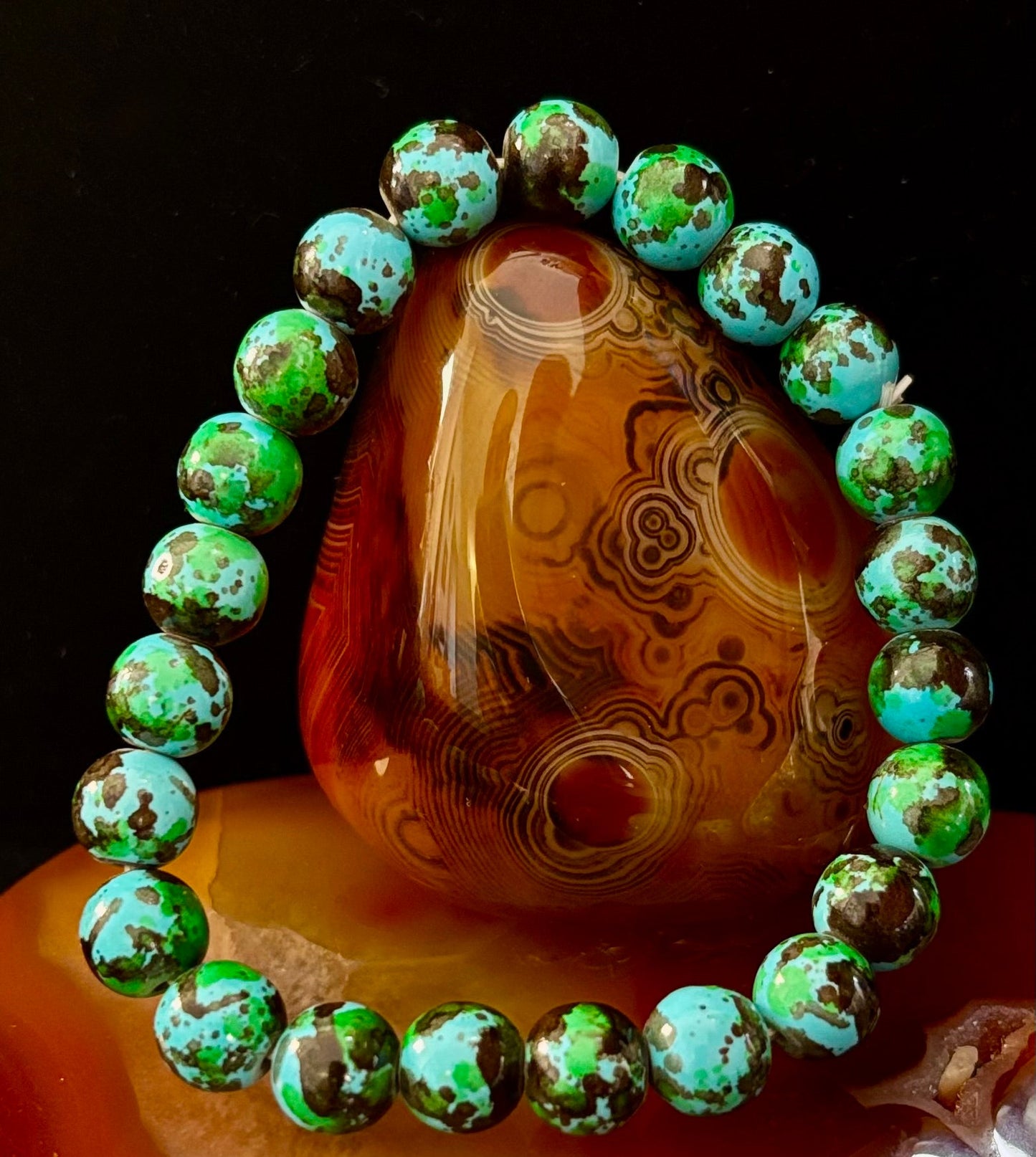 Pulsera Bohemio Estilo Playero Antiestrés – Cuentas Relajantes de 8mm para Muñecas Medianas 🌴💆‍♀️🌊