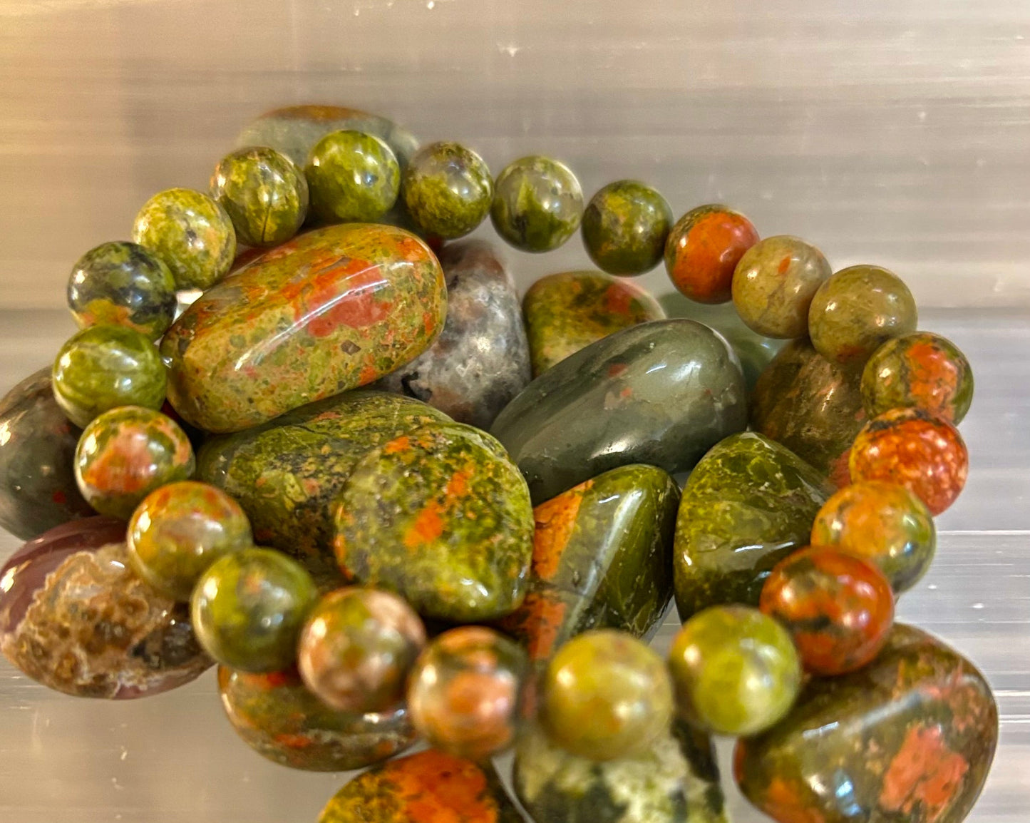 Pulsera de cuentas de crisocola de 8 mm – Armonía y conexión con la tierra para muñecas pequeñas a medianas 🌿💫