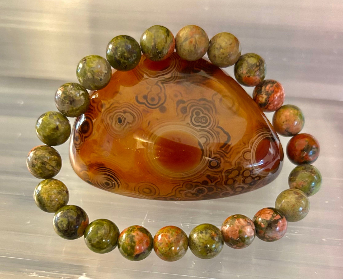Pulsera de cuentas de crisocola de 8 mm – Armonía y conexión con la tierra para muñecas pequeñas a medianas 🌿💫
