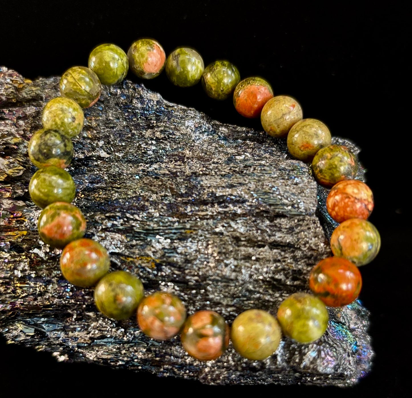 Pulsera de cuentas de crisocola de 8 mm – Armonía y conexión con la tierra para muñecas pequeñas a medianas 🌿💫