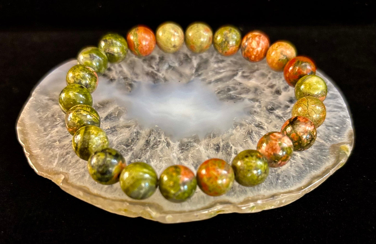 Pulsera de cuentas de crisocola de 8 mm – Armonía y conexión con la tierra para muñecas pequeñas a medianas 🌿💫