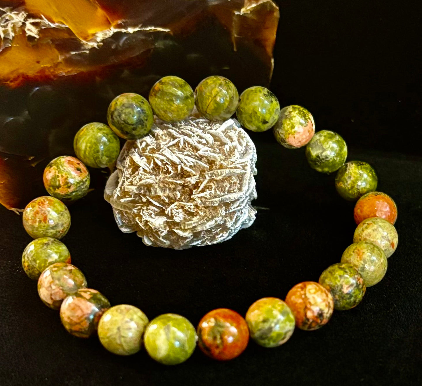 Pulsera de cuentas de crisocola de 8 mm – Armonía y conexión con la tierra para muñecas pequeñas a medianas 🌿💫