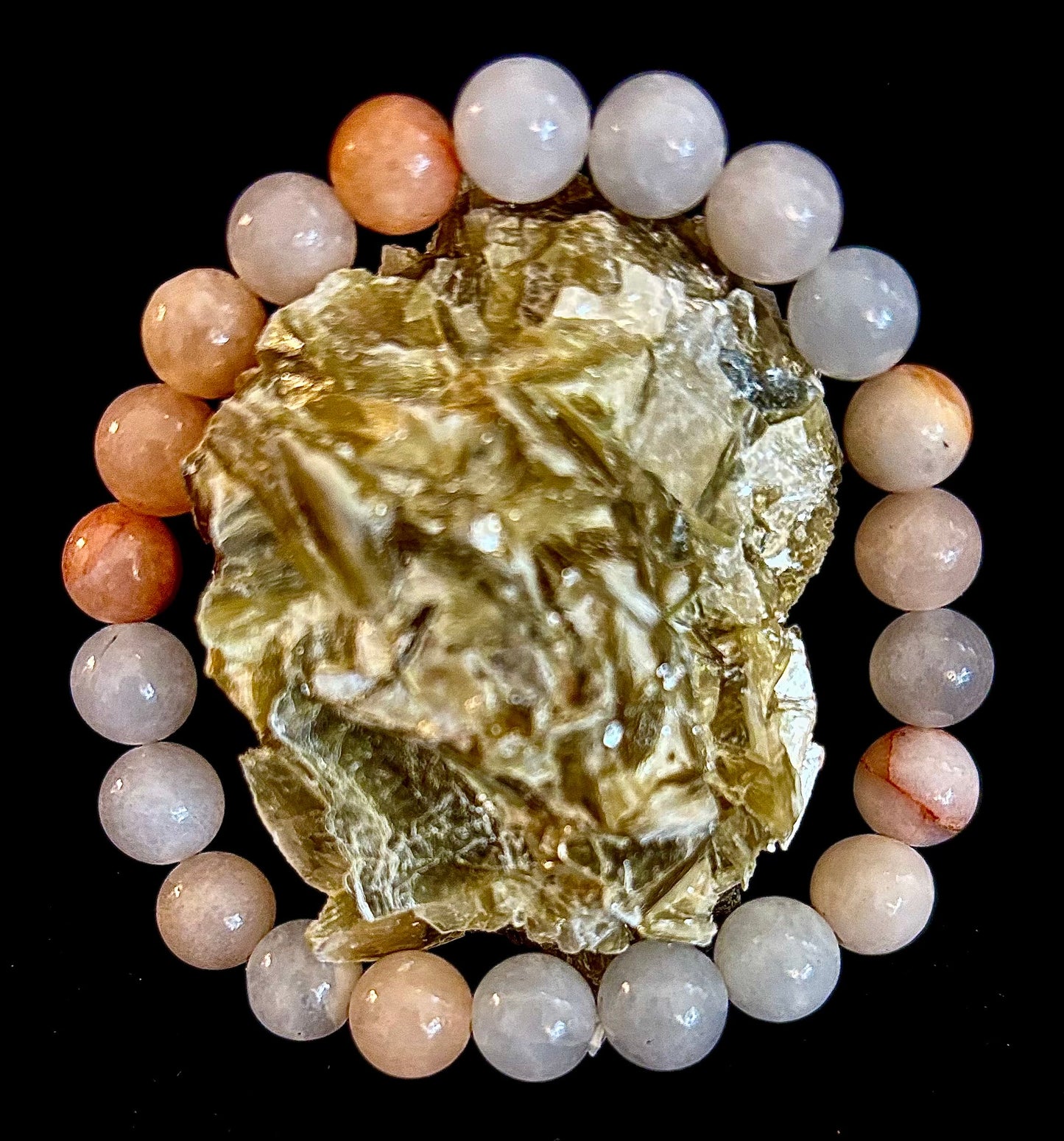 Pulsera de Ágata Flor hecha a mano – Cuentas de Piedra Natural de 8mm para Muñecas Pequeñas a Medianas