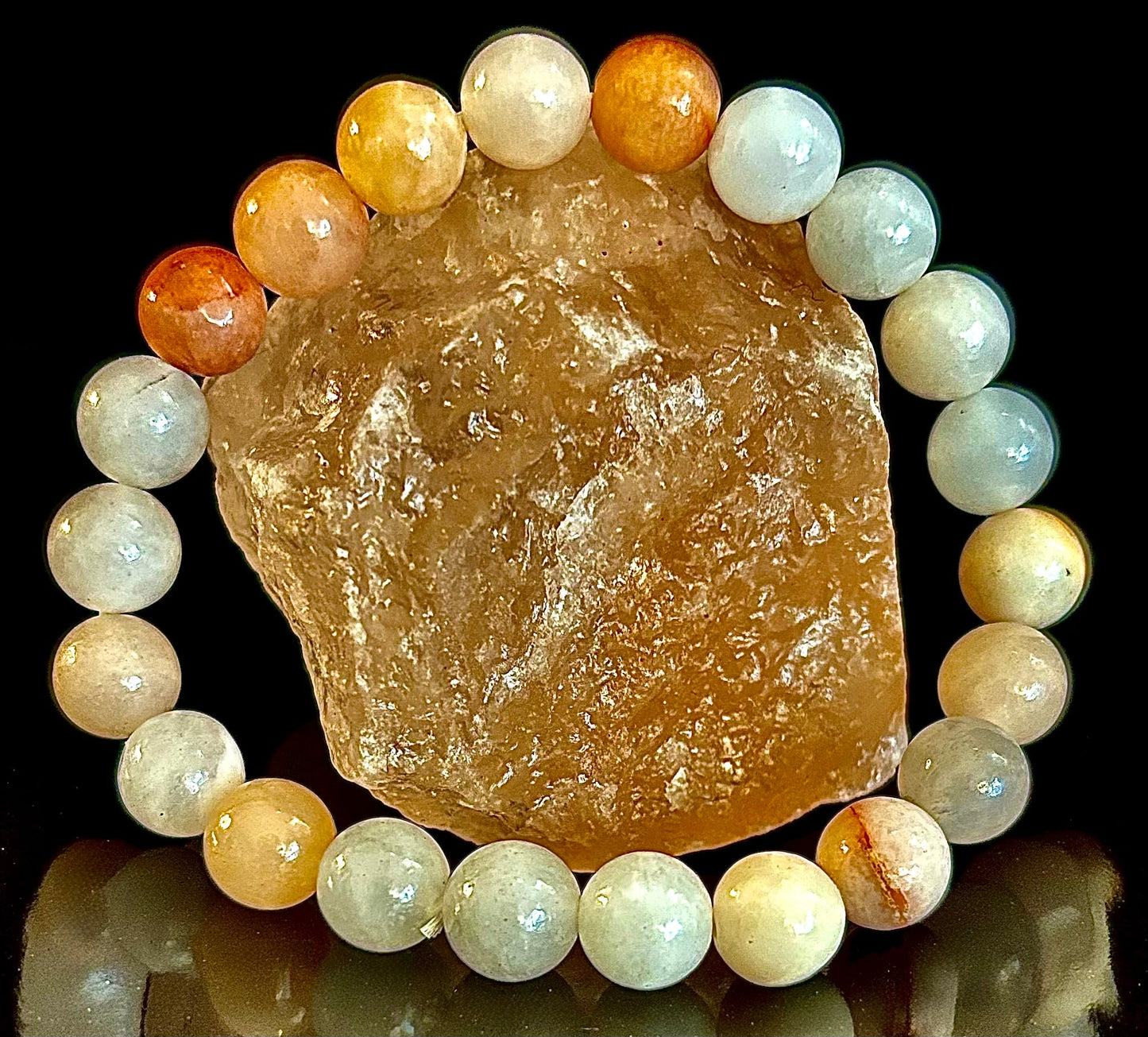Pulsera de Ágata Flor hecha a mano – Cuentas de Piedra Natural de 8mm para Muñecas Pequeñas a Medianas