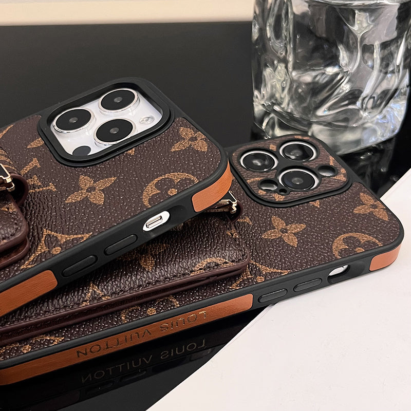 Funda para iPhone con cadena y bolsa de tarjeta Lou