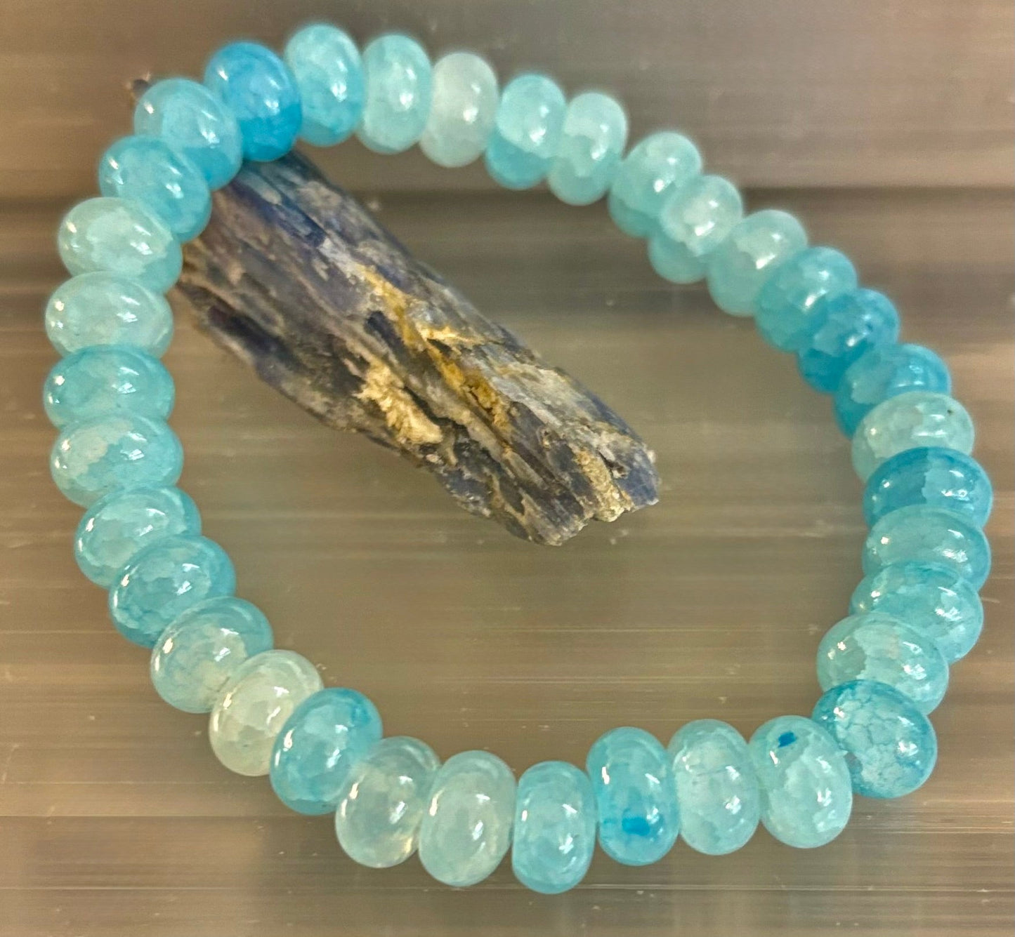 Pulsera Rondelle de Ágata "Fuerza Tranquila" – Energía Enraizada para Uso Diario 🌿🖤