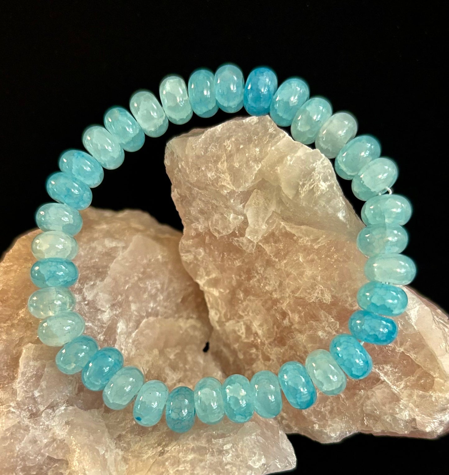 Pulsera Rondelle de Ágata "Fuerza Tranquila" – Energía Enraizada para Uso Diario 🌿🖤