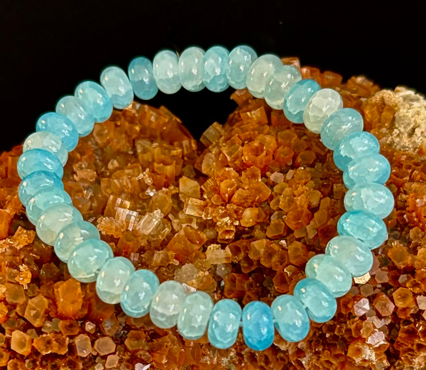 Pulsera Rondelle de Ágata "Fuerza Tranquila" – Energía Enraizada para Uso Diario 🌿🖤