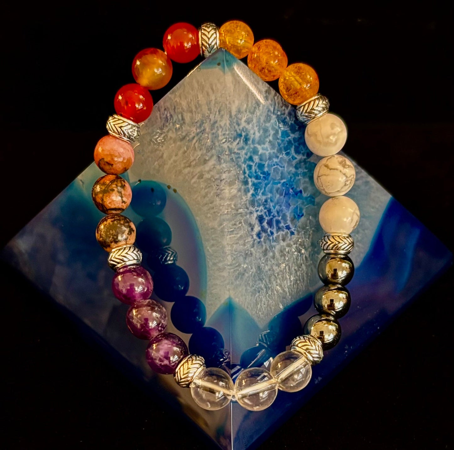 Pulsera para Alivio y Apoyo en la Menopausia – Piedras Preciosas Naturales de 8mm para Equilibrio y Bienestar