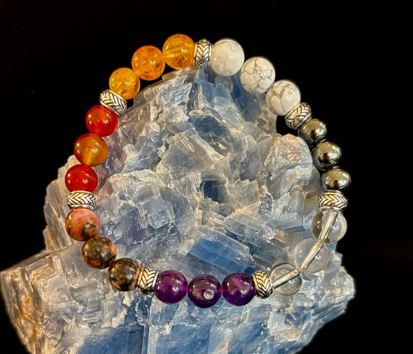 Pulsera para Alivio y Apoyo en la Menopausia – Piedras Preciosas Naturales de 8mm para Equilibrio y Bienestar