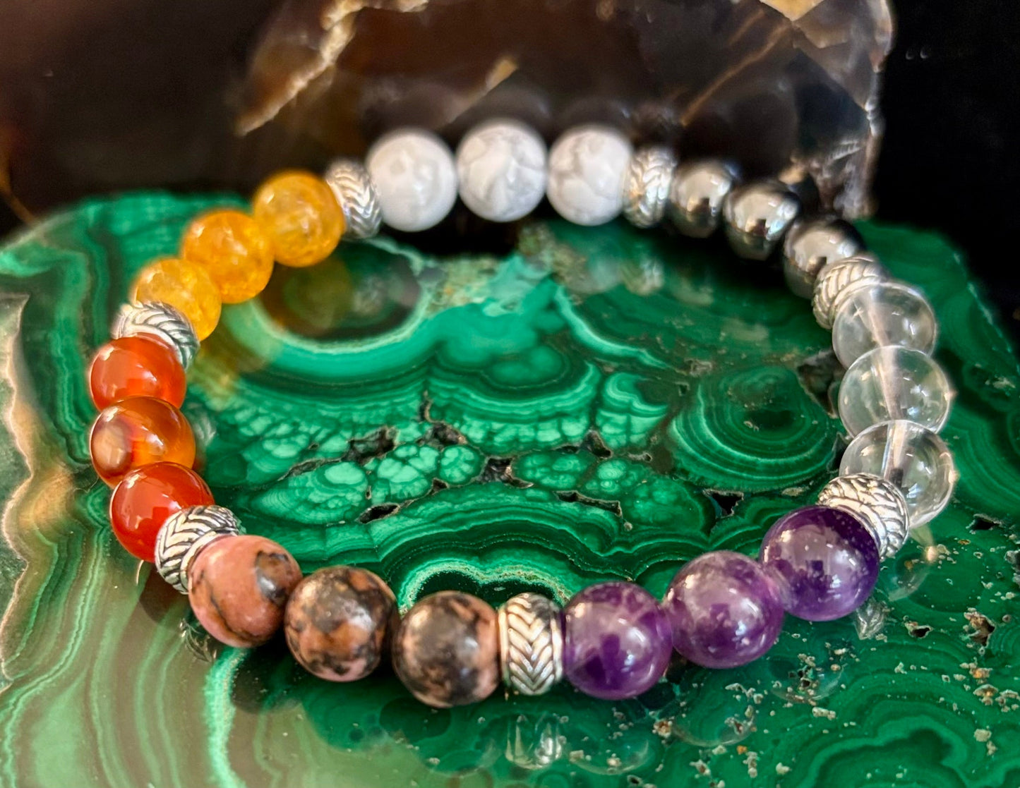 Pulsera para Alivio y Apoyo en la Menopausia – Piedras Preciosas Naturales de 8mm para Equilibrio y Bienestar