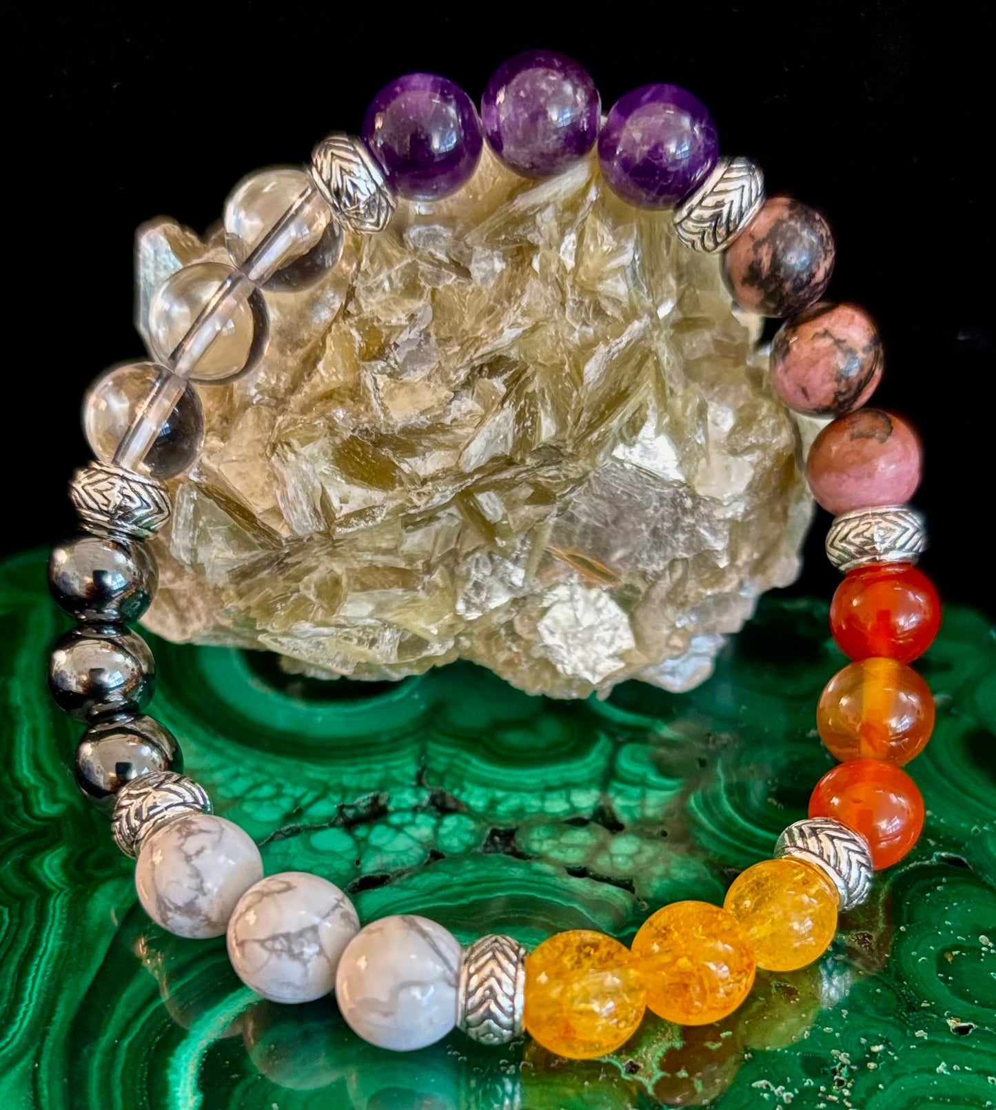 Pulsera para Alivio y Apoyo en la Menopausia – Piedras Preciosas Naturales de 8mm para Equilibrio y Bienestar