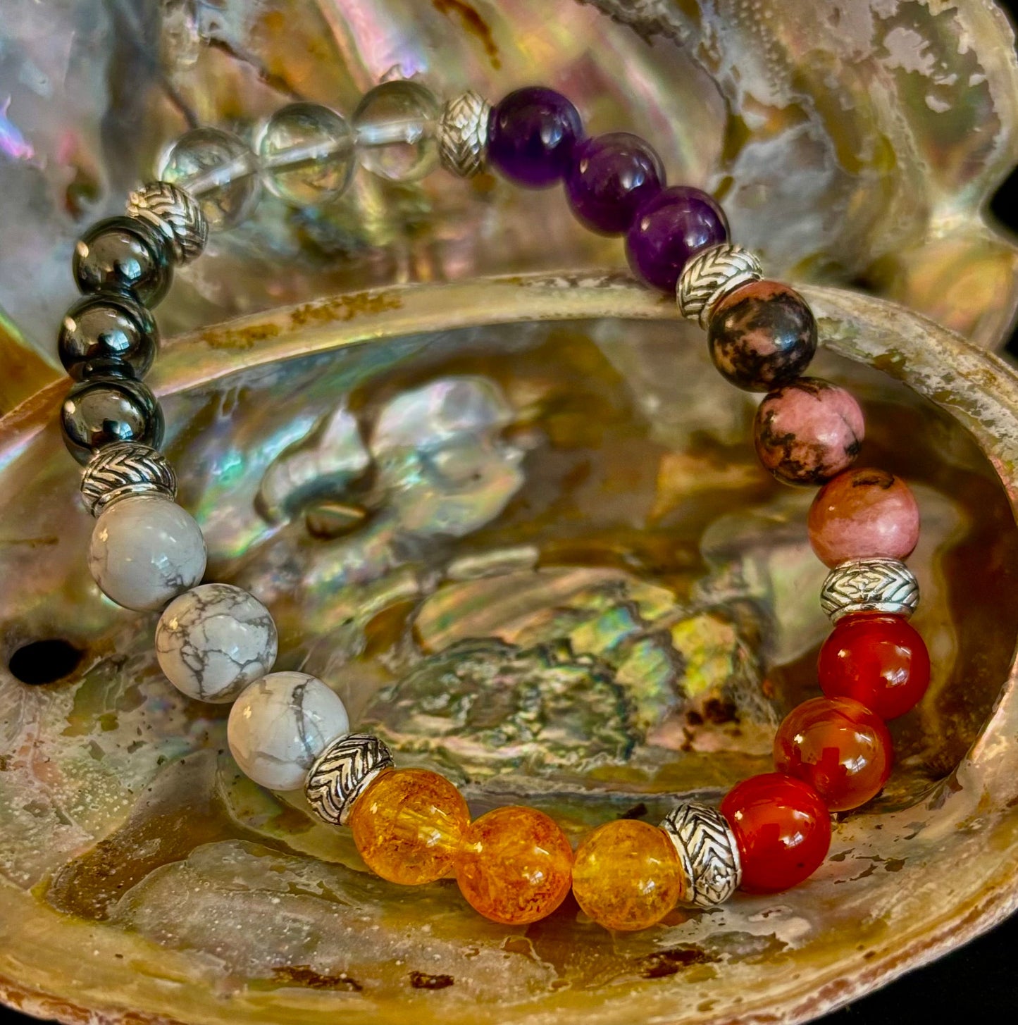 Pulsera para Alivio y Apoyo en la Menopausia – Piedras Preciosas Naturales de 8mm para Equilibrio y Bienestar