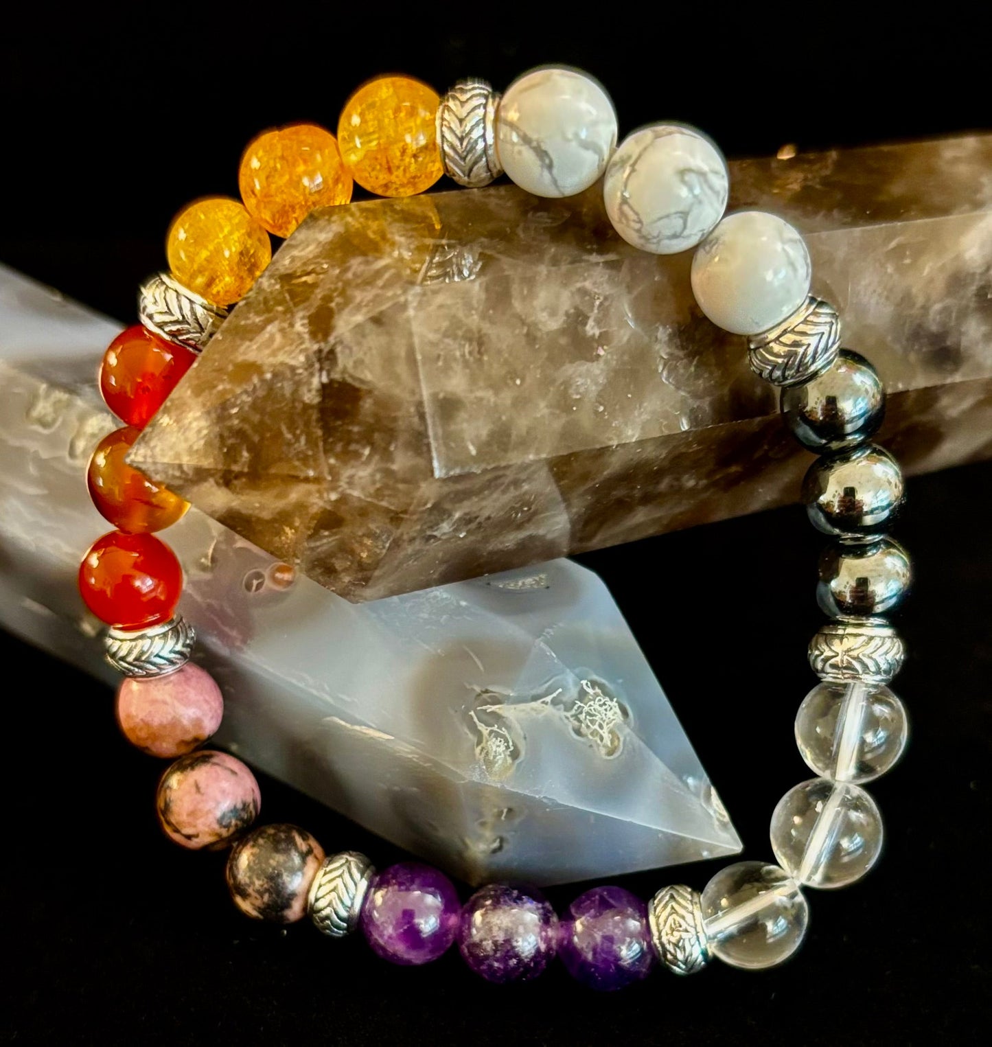Pulsera para Alivio y Apoyo en la Menopausia – Piedras Preciosas Naturales de 8mm para Equilibrio y Bienestar