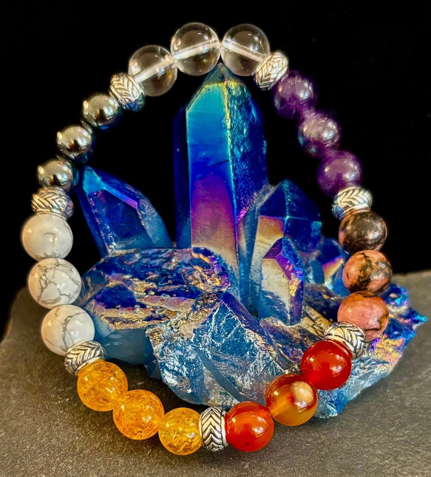 Pulsera para Alivio y Apoyo en la Menopausia – Piedras Preciosas Naturales de 8mm para Equilibrio y Bienestar