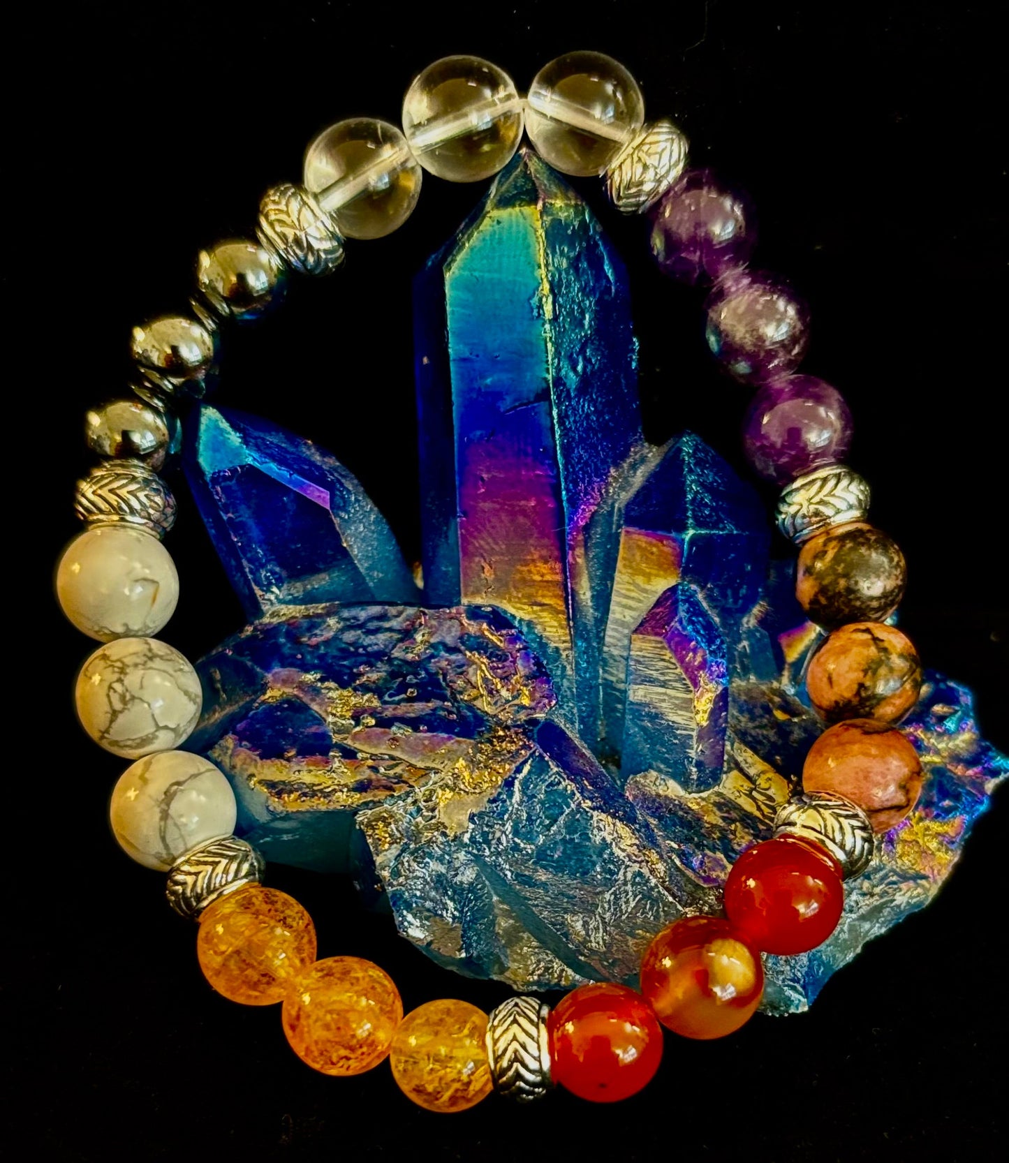 Pulsera para Alivio y Apoyo en la Menopausia – Piedras Preciosas Naturales de 8mm para Equilibrio y Bienestar