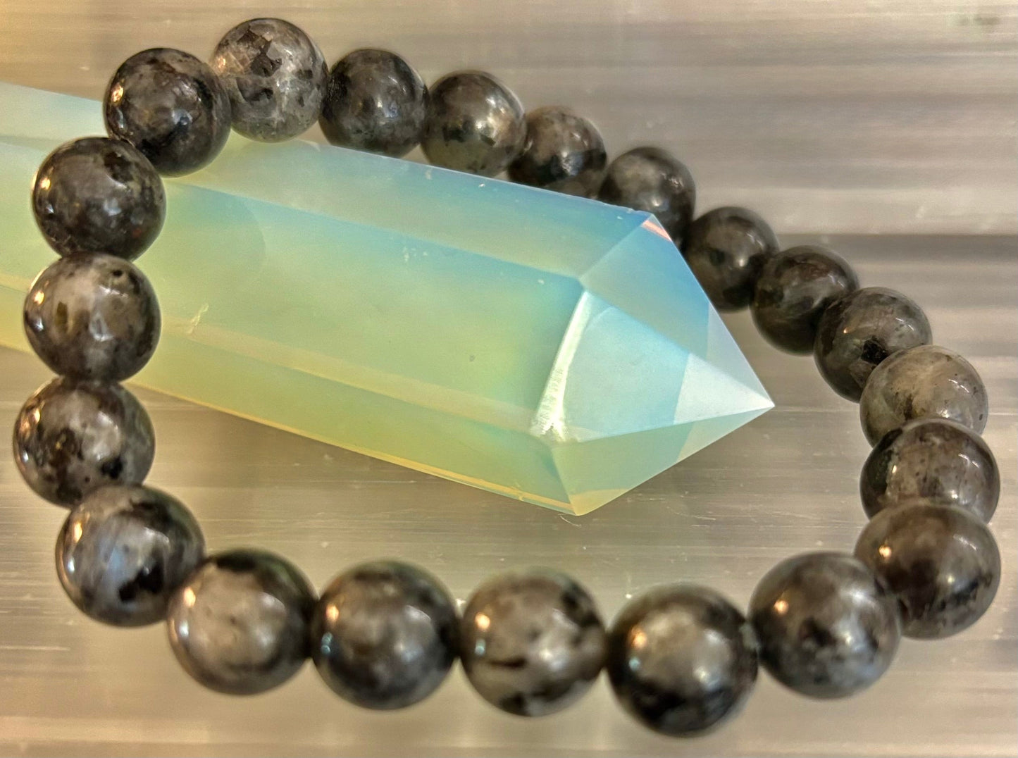 Pulsera de Protección y Transformación de Labradorita – Piedras Naturales de 8mm, 10mm, 12mm