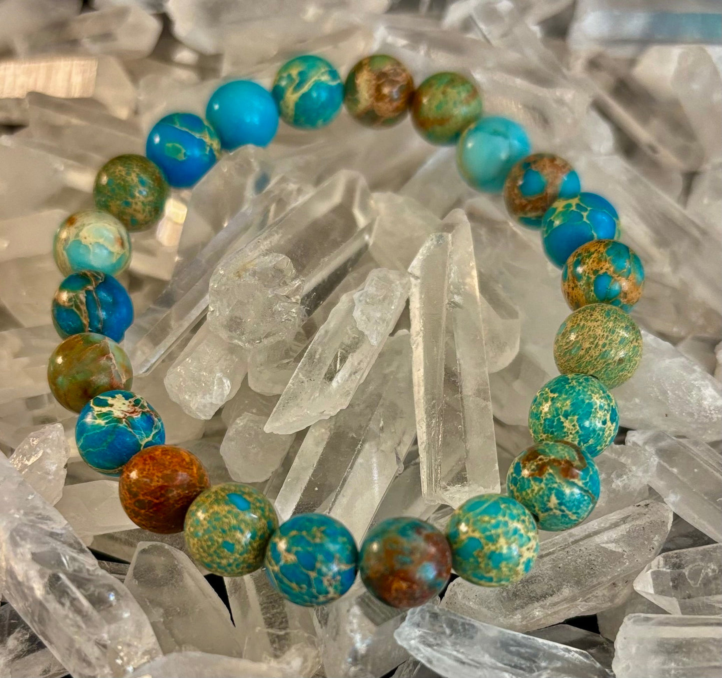 Pulsera de Jaspe Imperial – Cuentas de 8mm | Fuerza, Equilibrio y Paz Interior