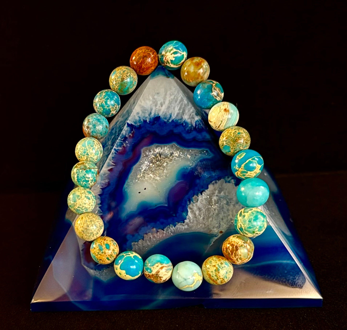 Pulsera de Jaspe Imperial – Cuentas de 8mm | Fuerza, Equilibrio y Paz Interior