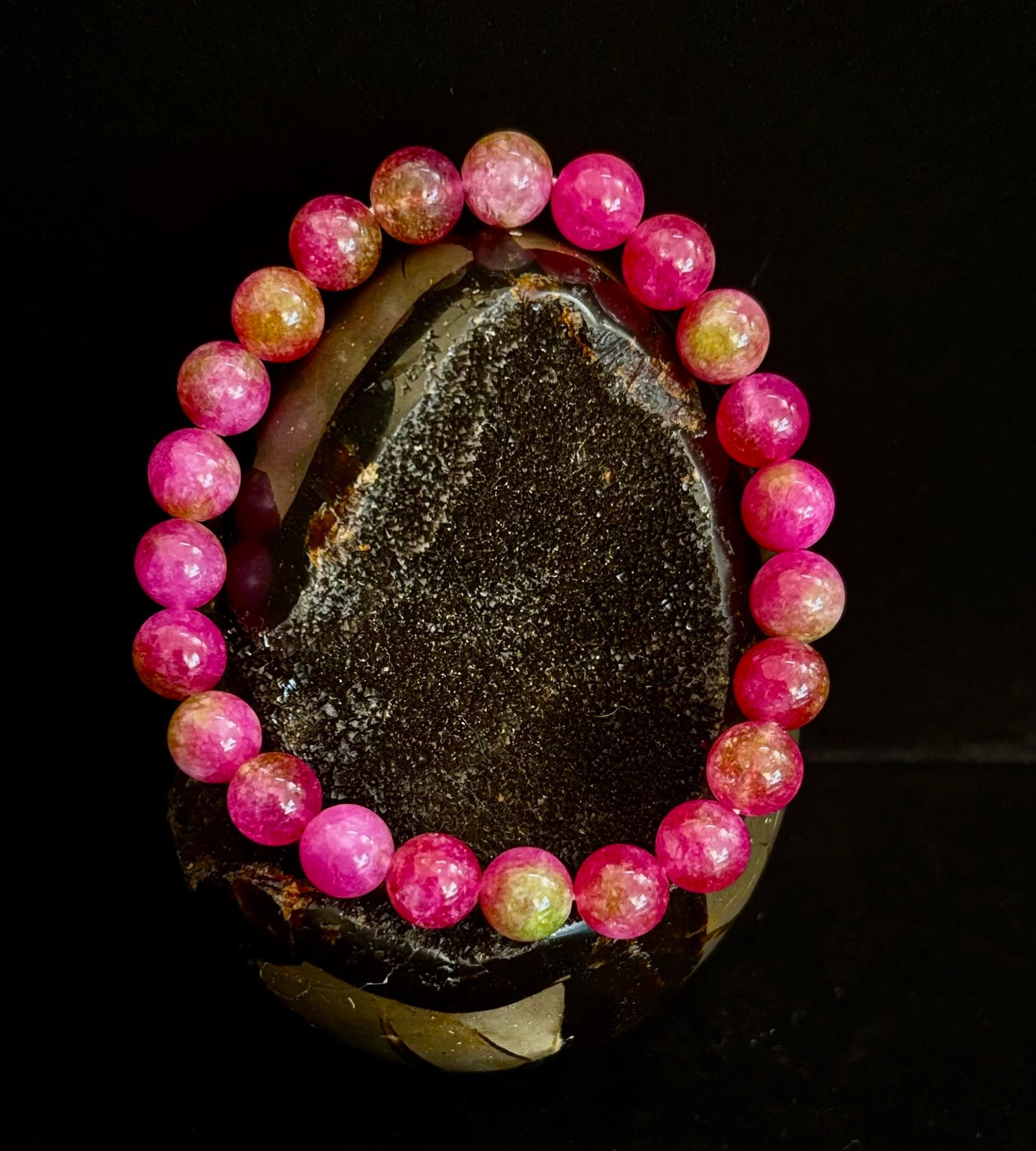 Pulsera de Cuentas de Cristal de Sandía – Energía Alegre y Sanación del Corazón 🍉✨