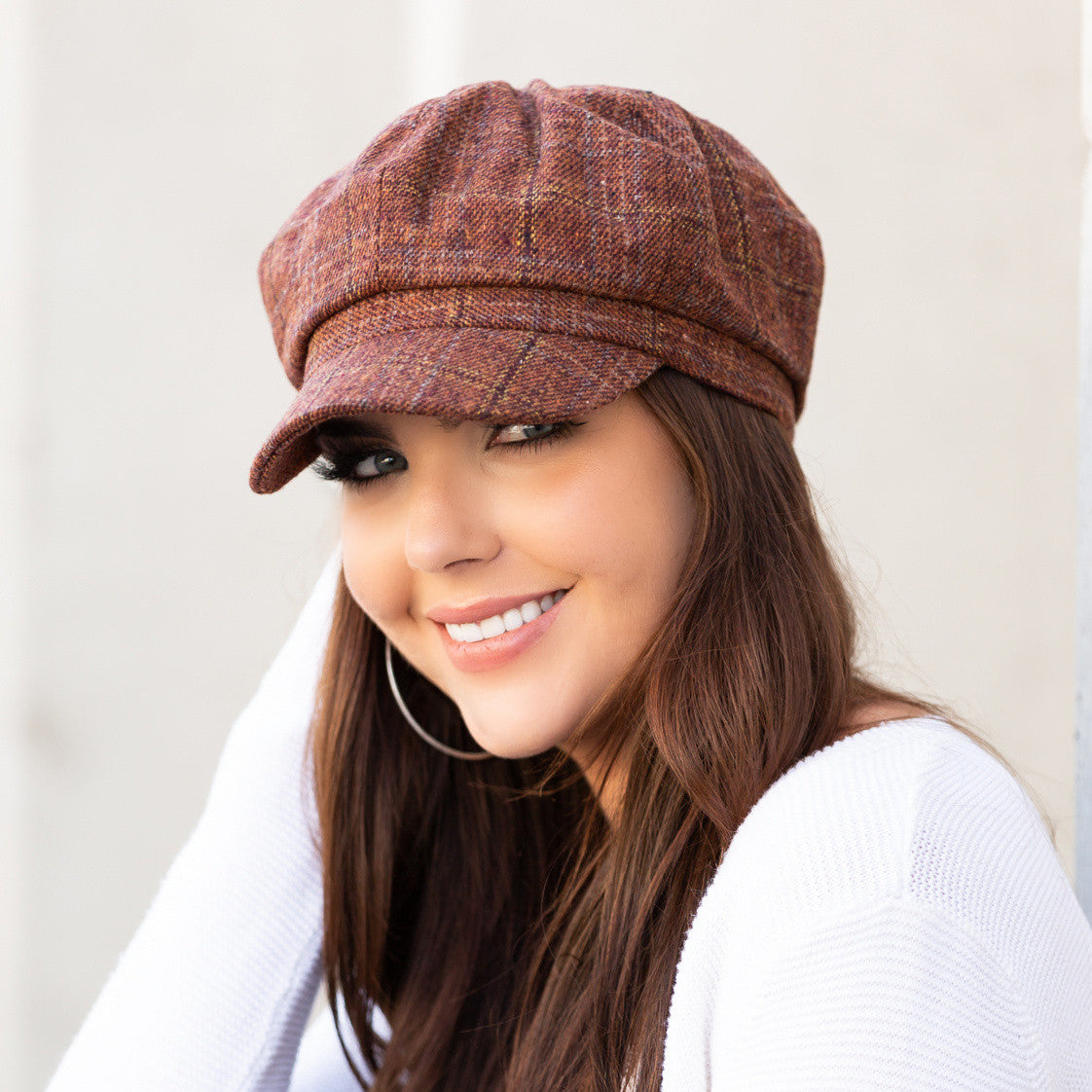 Gorras de tweed estilo newsboy