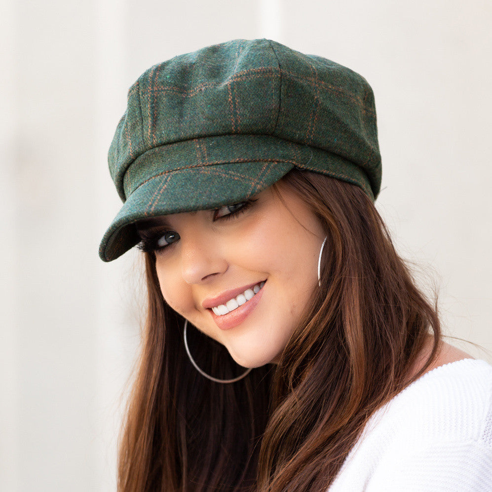 Gorras de tweed estilo newsboy