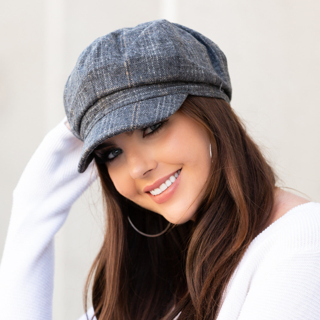 Gorras de tweed estilo newsboy