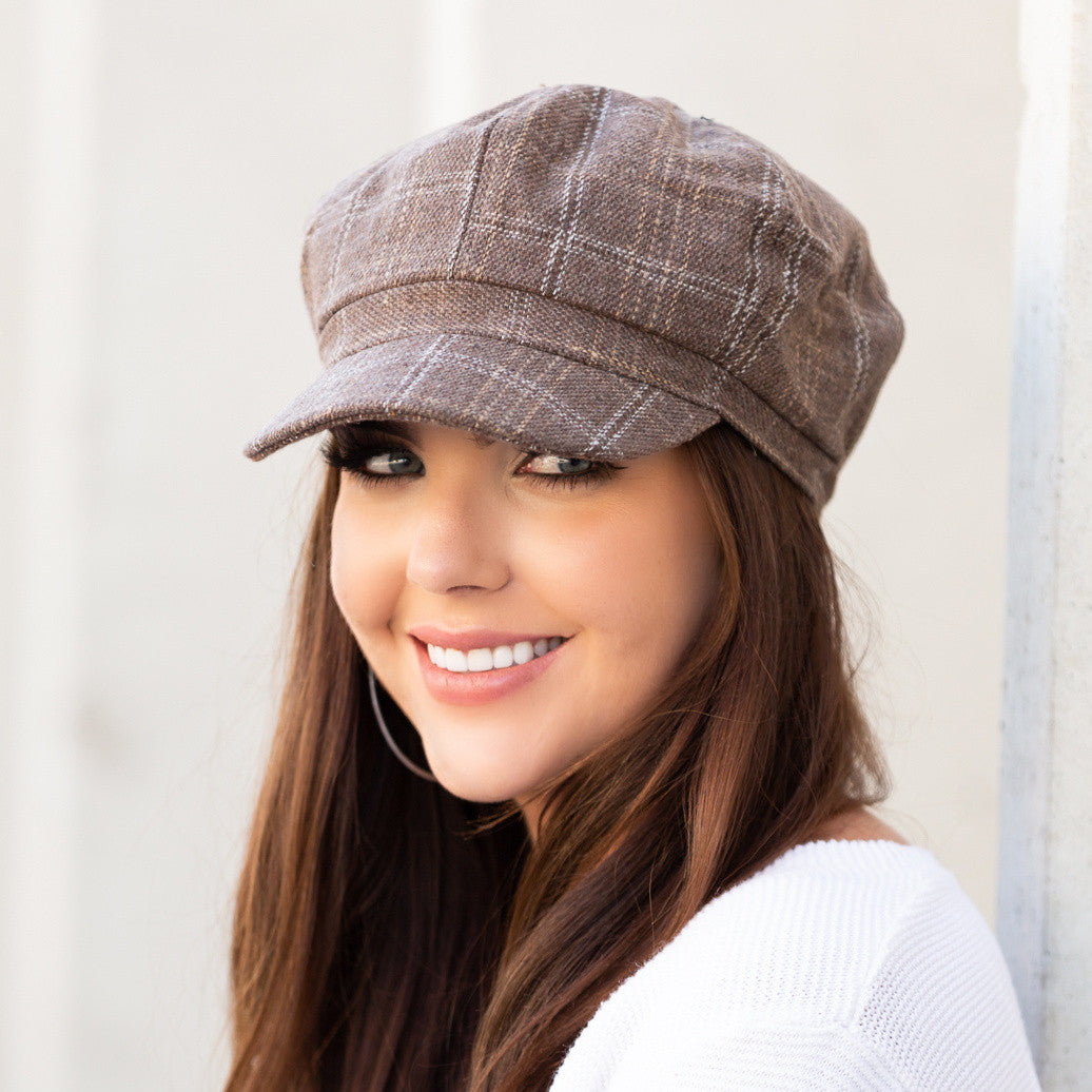 Gorras de tweed estilo newsboy