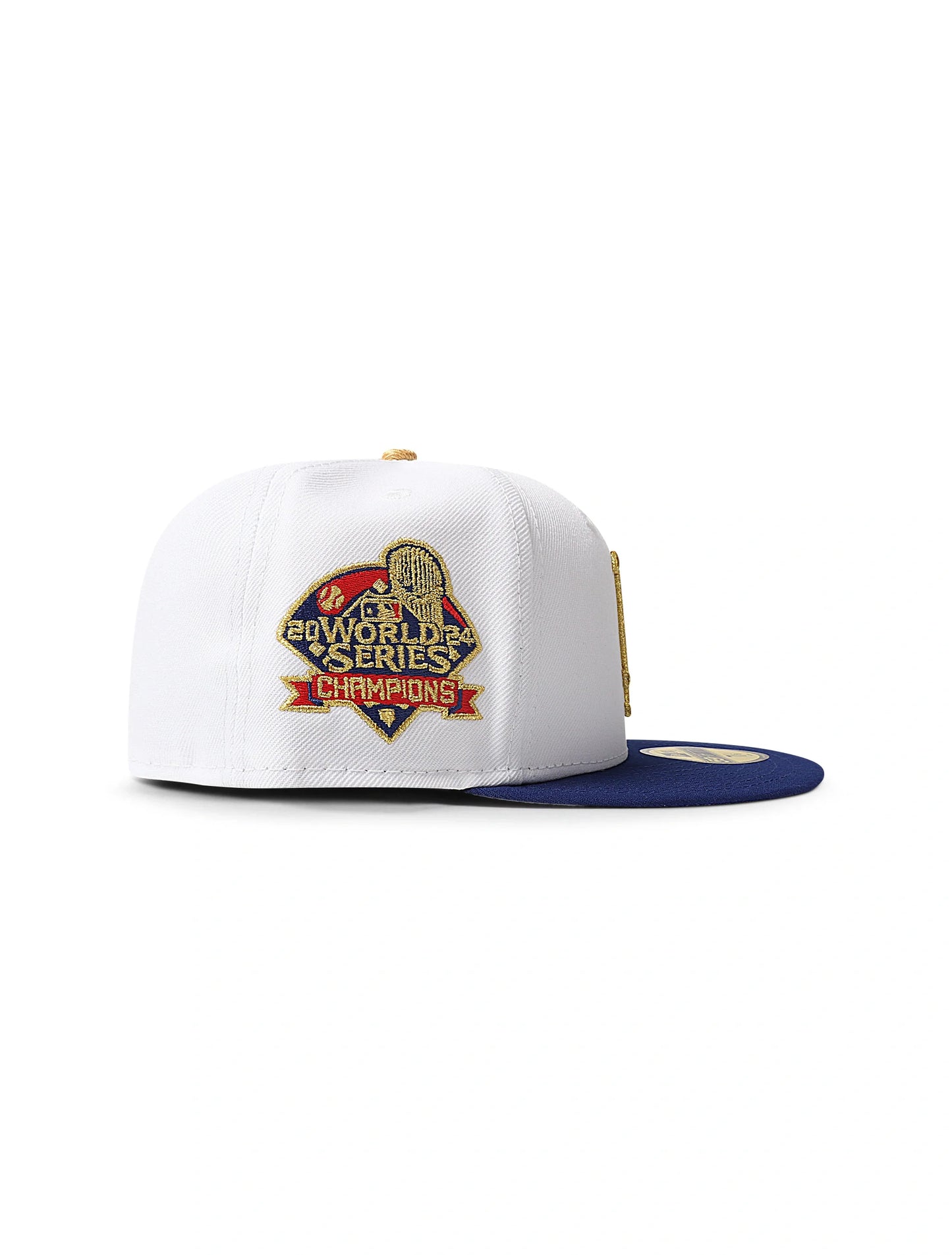 Gorra New Era 5950 LA Dodgers Campeones de la Serie Mundial - Cromo/Oro