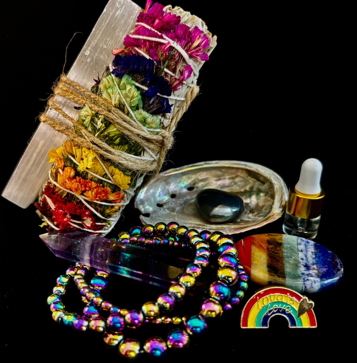 🌈 Caja de regalo de energía de amor y luz - Set de curación y protección arcoíris 🌈