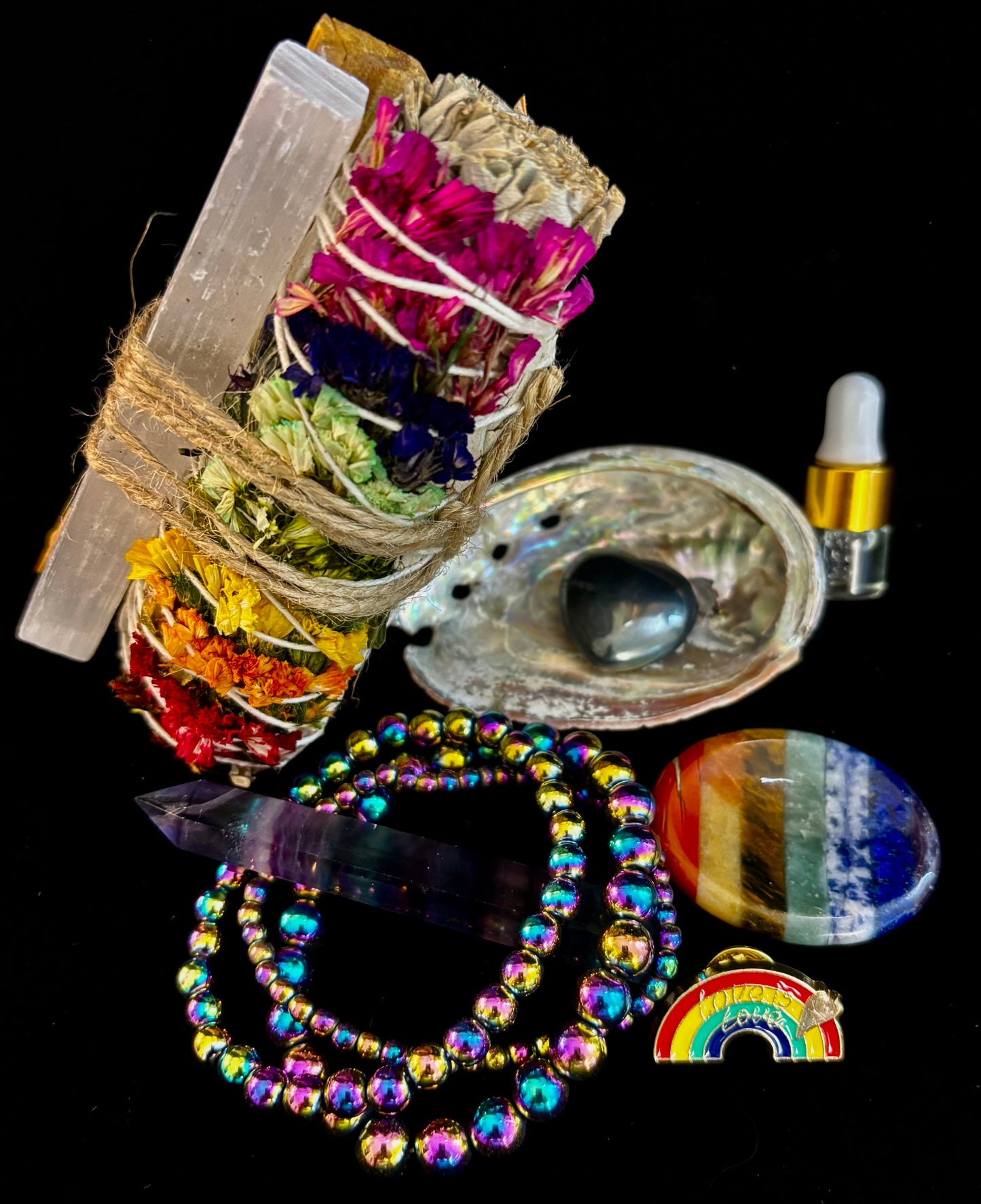🌈 Caja de regalo de energía de amor y luz - Set de curación y protección arcoíris 🌈