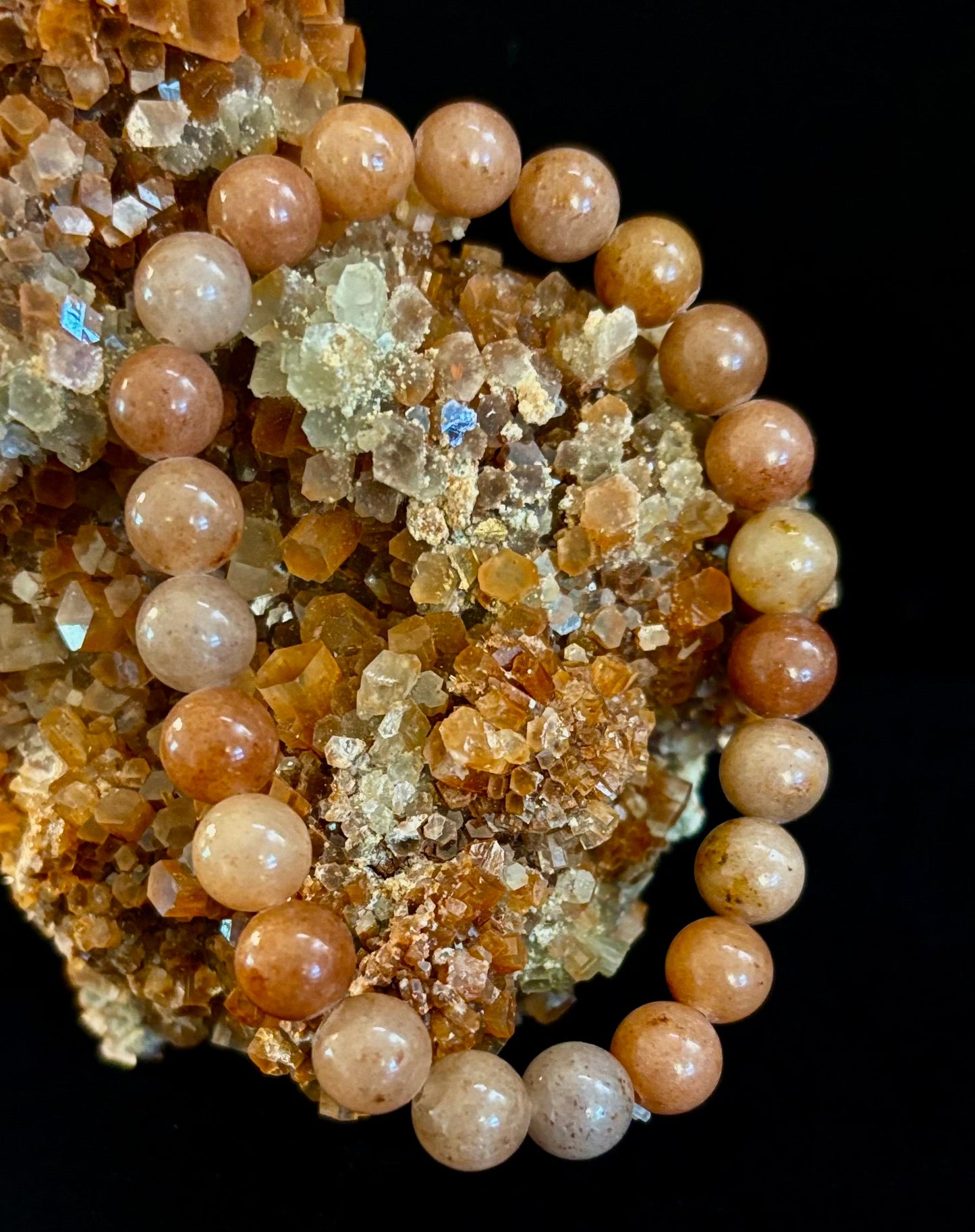 Pulsera de Cuarzo Fresa Oscuro – Cuentas de 8mm, Muñecas Medianas