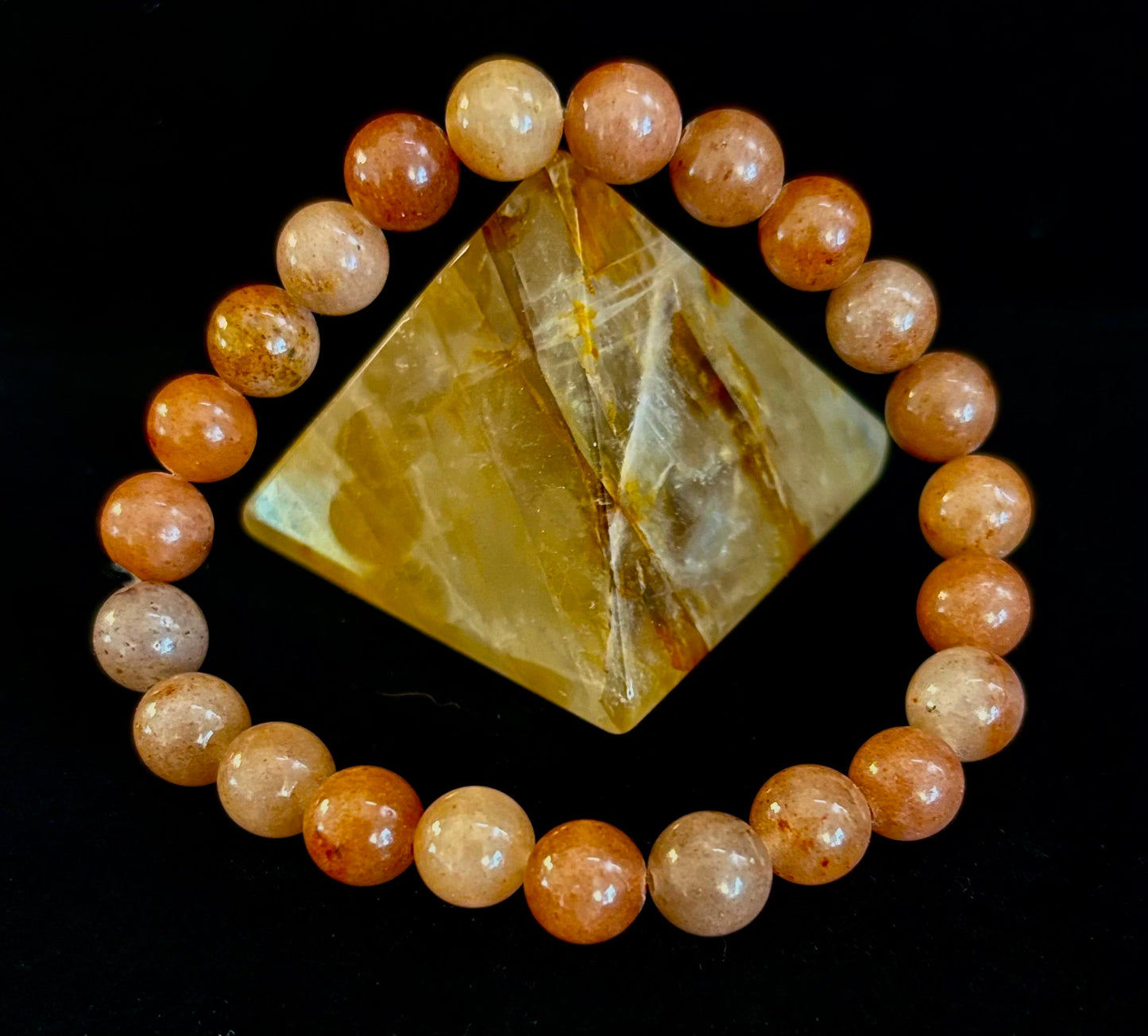 Pulsera de Cuarzo Fresa Oscuro – Cuentas de 8mm, Muñecas Medianas